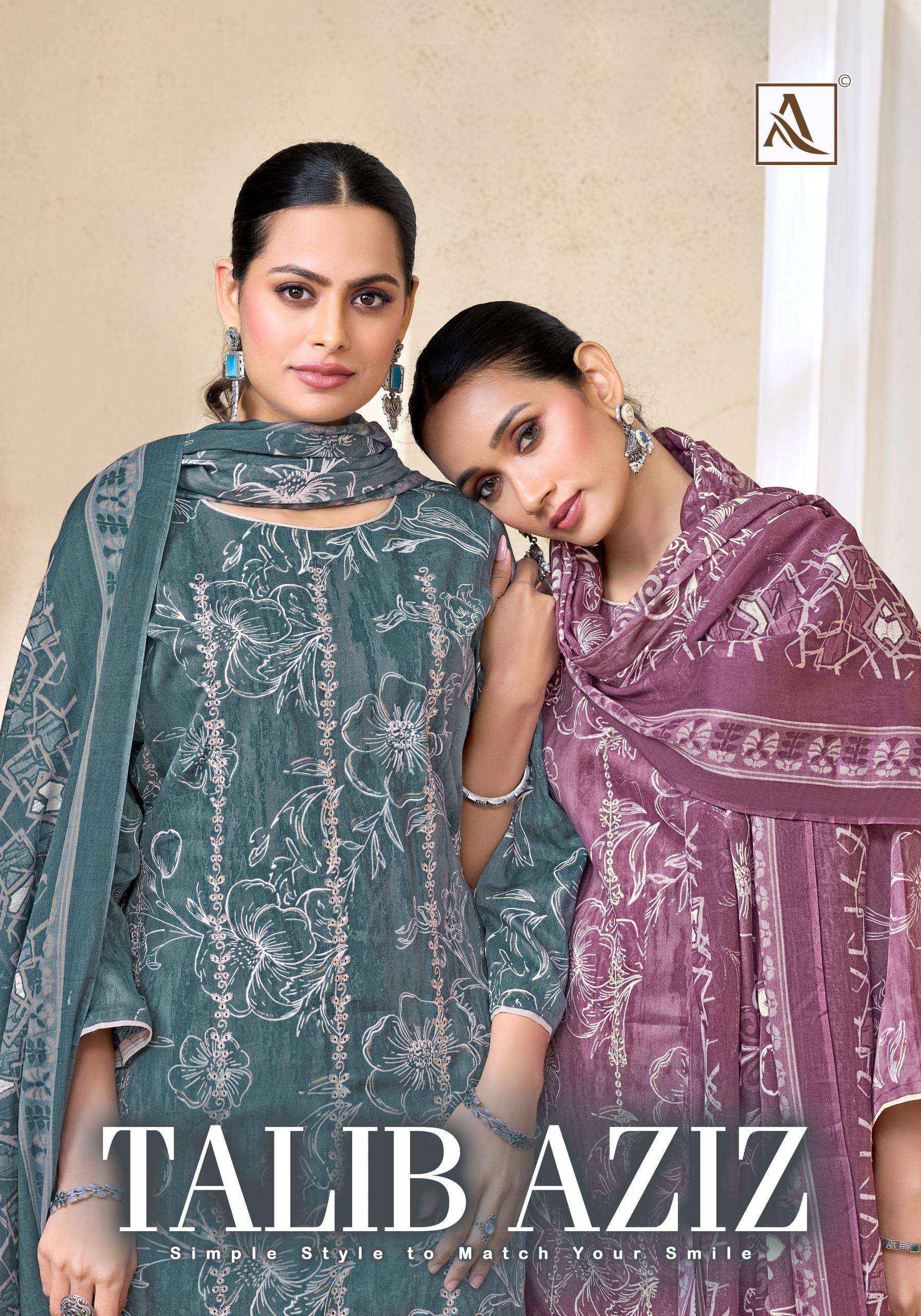 Alok Talib Aziz Jam Cotton Dress Material Designer Designer Ladies ...