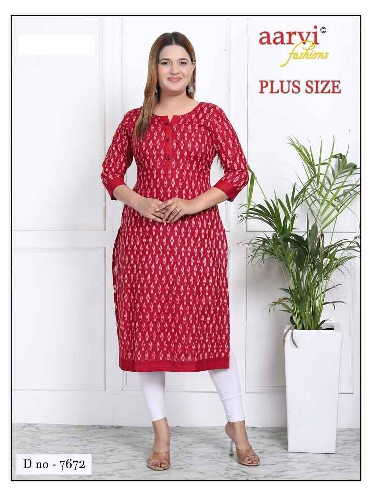 Aarvi Fashion Plus Size Vol 3 Cotton Kurti 10 pcs Catalogue