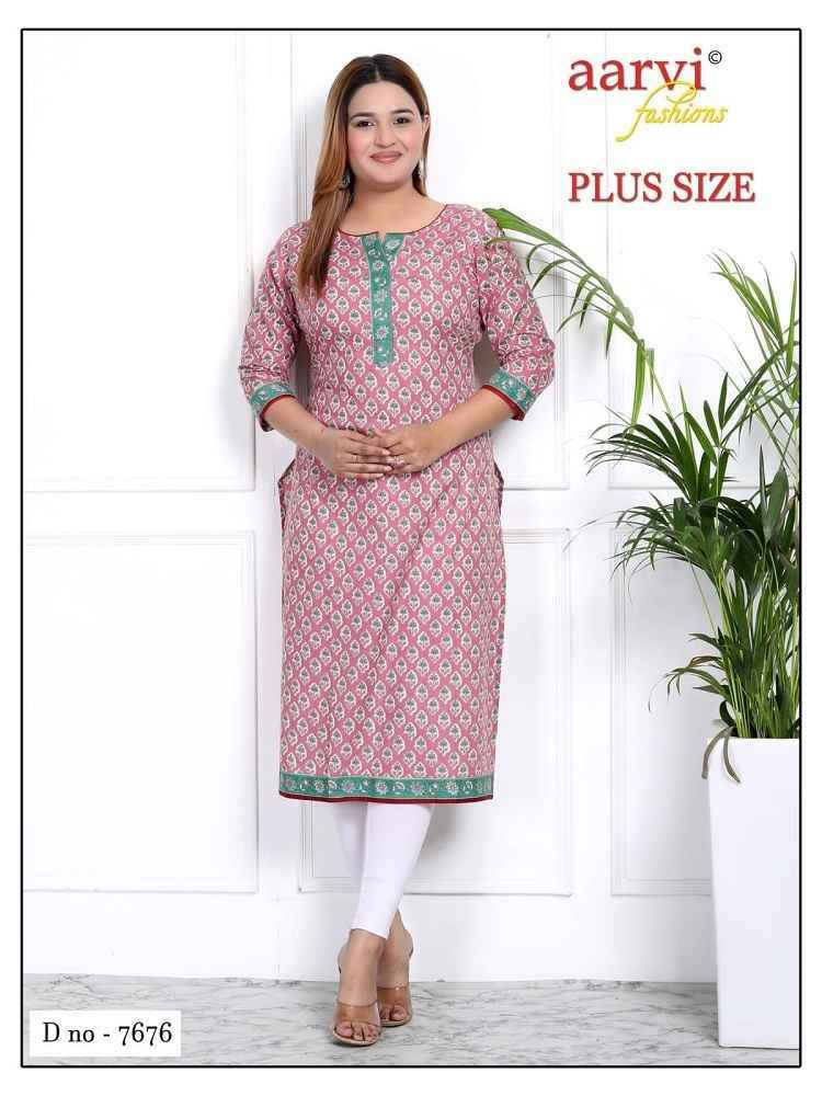 Aarvi Fashion Plus Size Vol 3 Cotton Kurti 10 pcs Catalogue