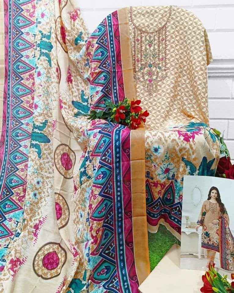 Al Karam Nairah Cotton Dress Material 8 pcs Catalogue