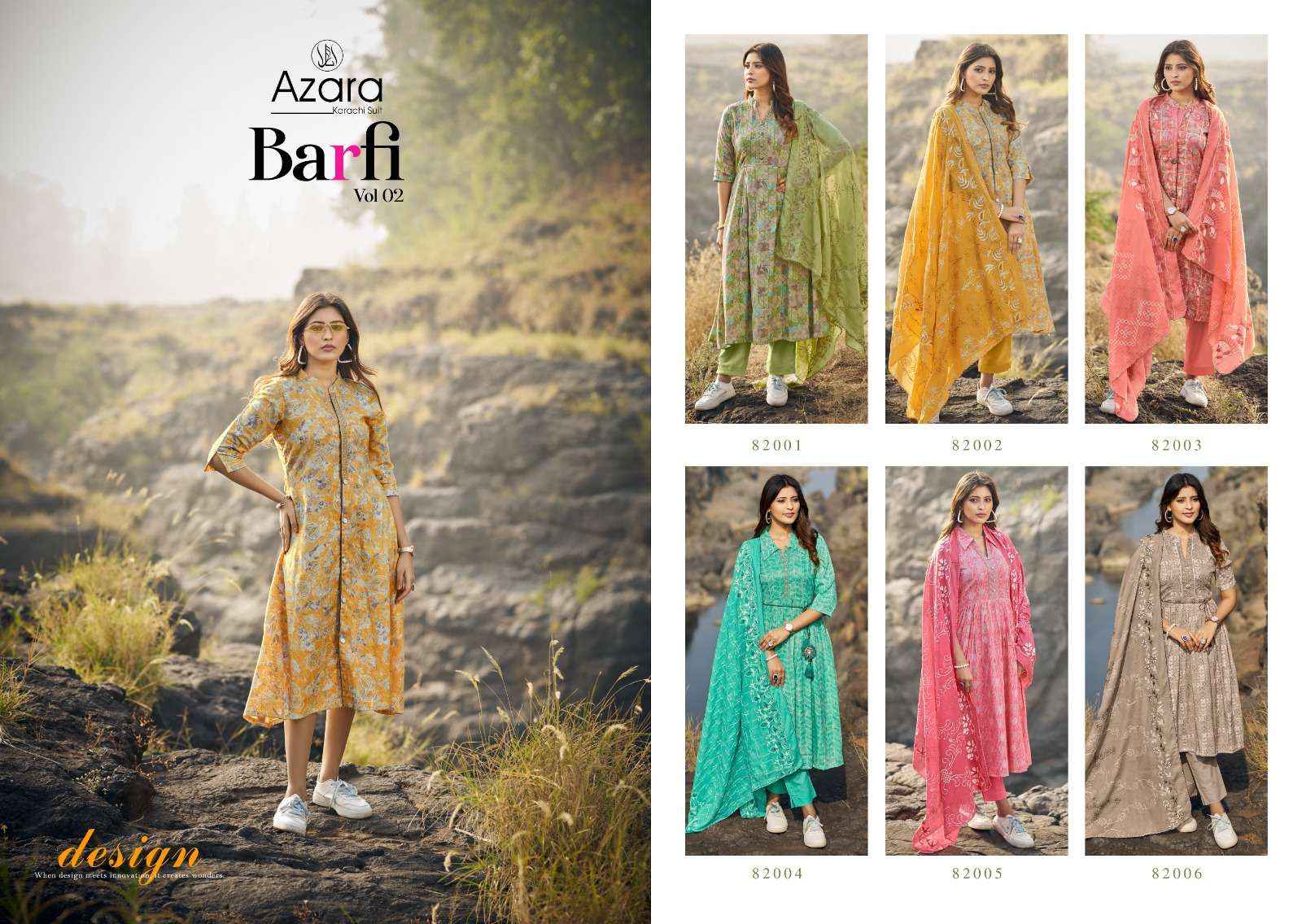 Azara Barfi Vol 2 Cotton Dress Material 6 pcs Catalogue