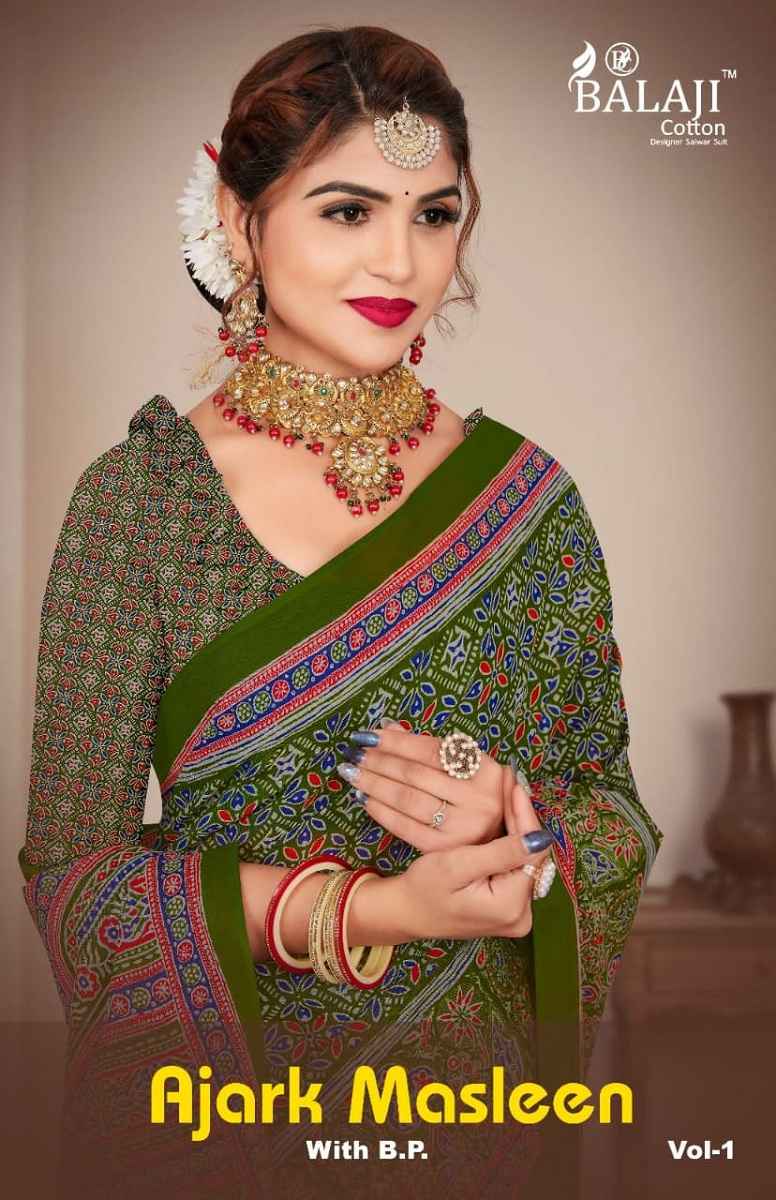 Balaji Ajark Masleen Vol 1 Cotton Saree 10 pcs Catalogue