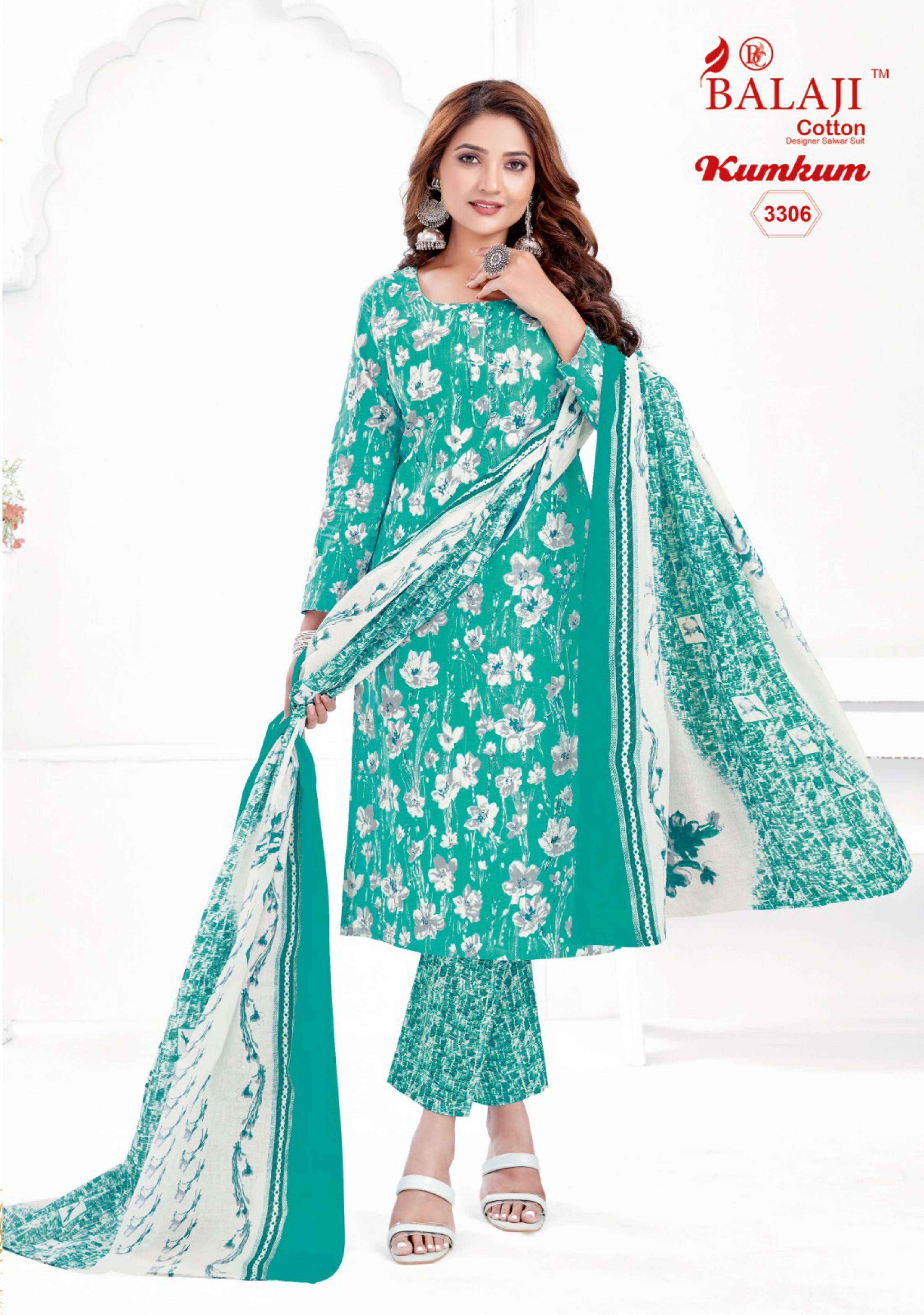 Balaji kumkum cotton dress material online