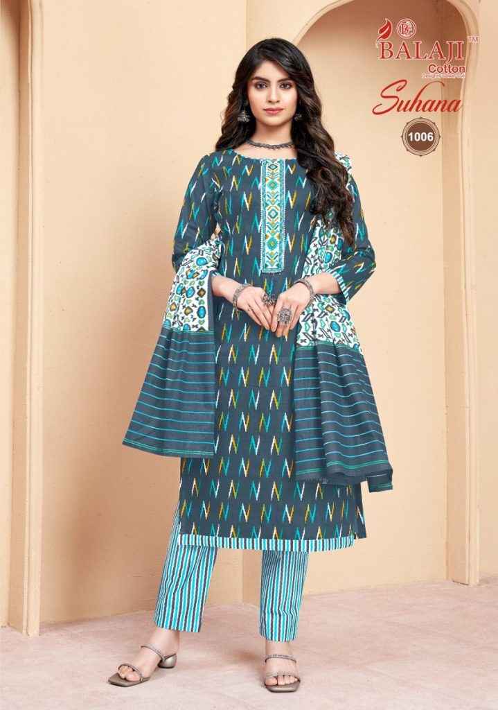 Balaji Suhana Vol 1 Cotton Dress Matrial 8 pcs Catalogue