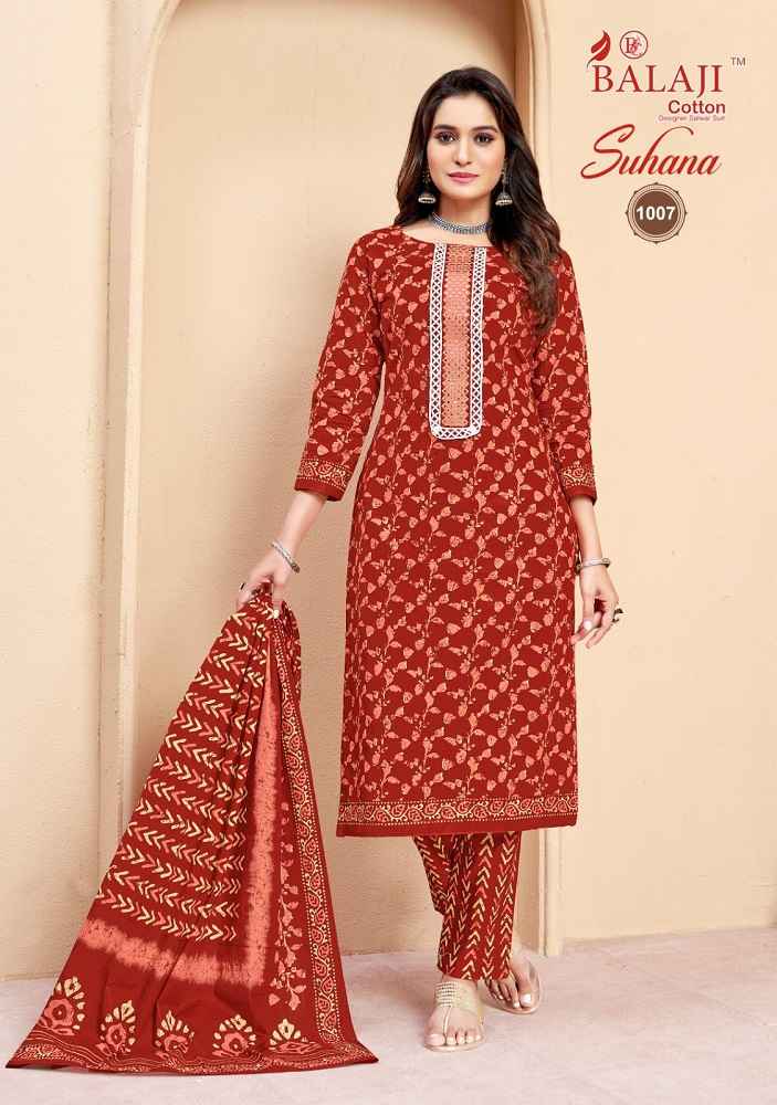 Balaji Suhana Vol 1 Cotton Dress Matrial 8 pcs Catalogue