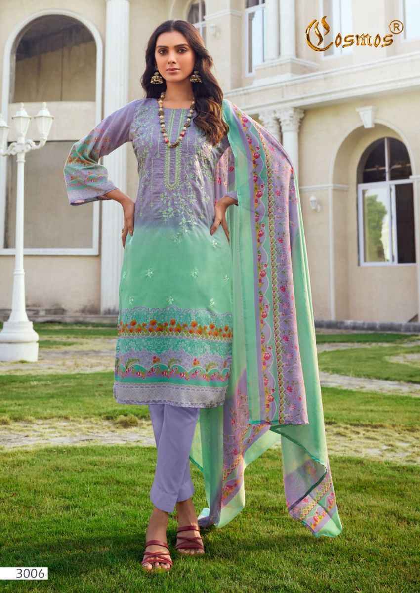 Cosmos Noor Embroidered Vol 3 Lawn Dress Material 10 pcs Catalogue