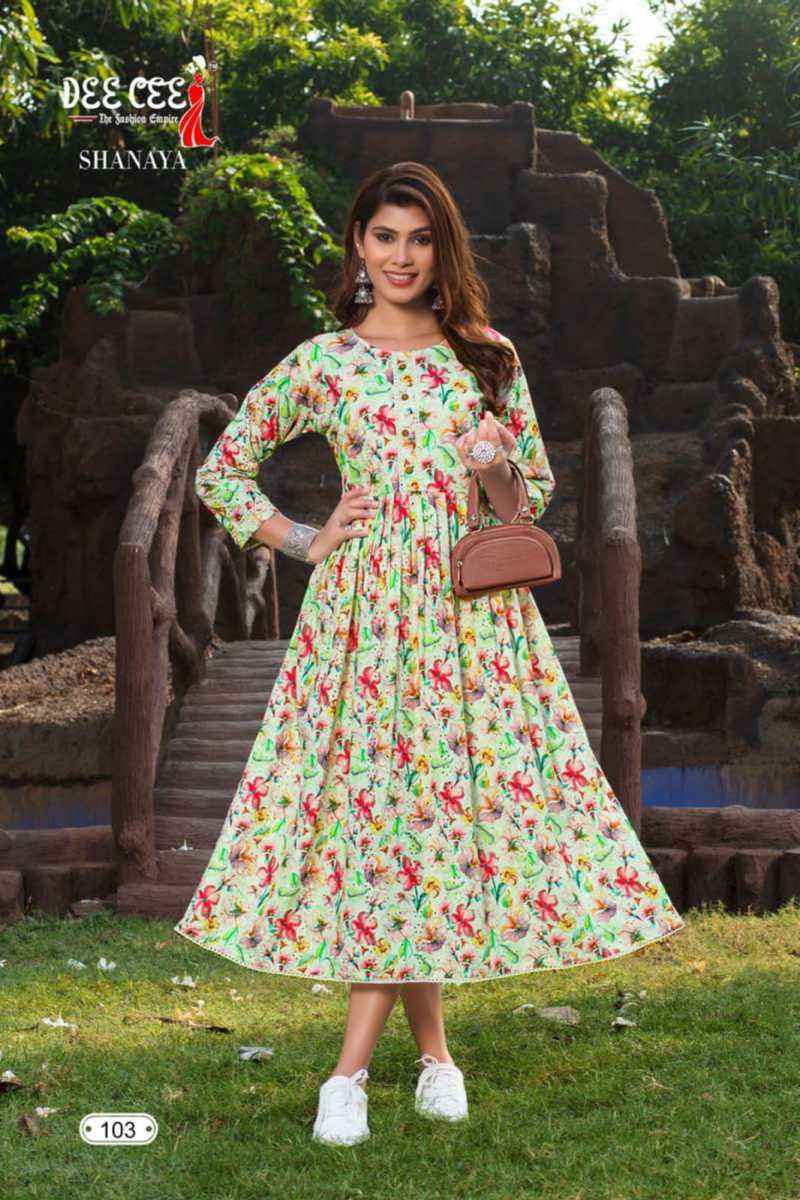 Dee Cee Shanaya Rayon Kurti 6 pcs Catalogue