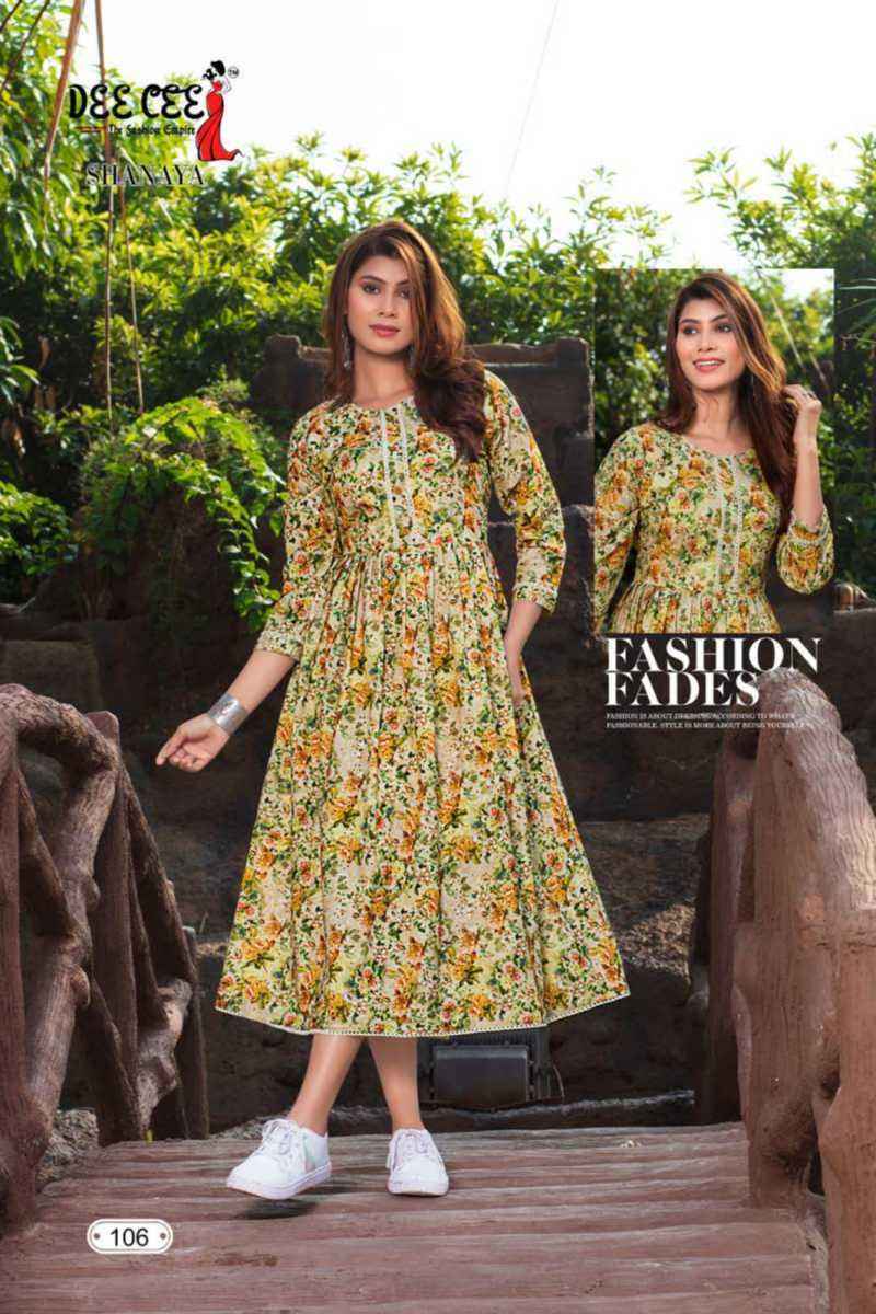 Dee Cee Shanaya Rayon Kurti 6 pcs Catalogue