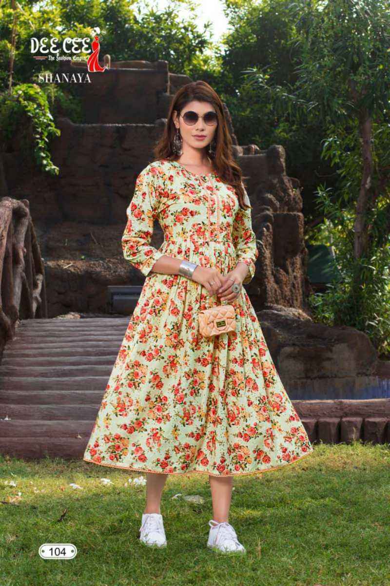 Dee Cee Shanaya Rayon Kurti 6 pcs Catalogue