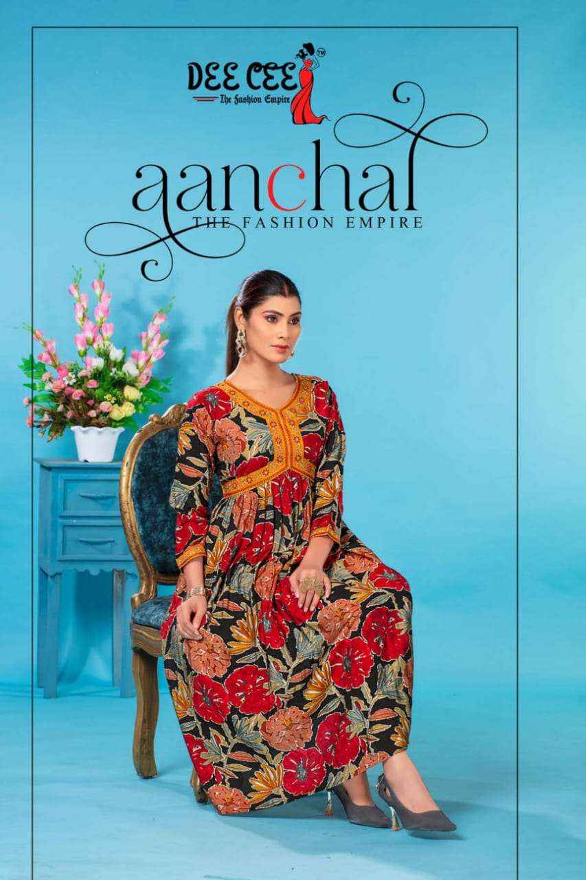 Deecee Aanchal Heavy Chanderi Kurti 6 pcs Catalogue