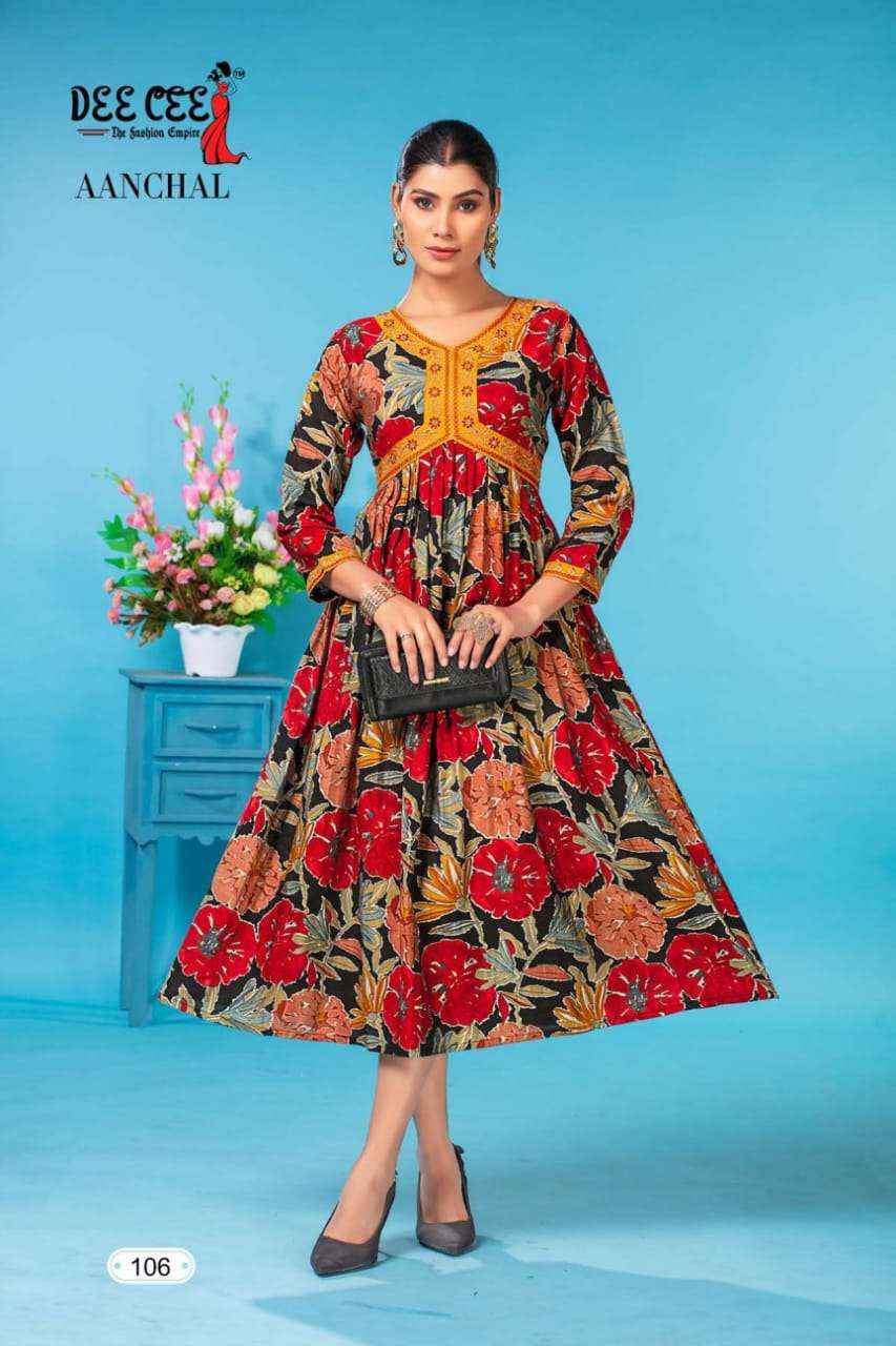 Deecee Aanchal Heavy Chanderi Kurti 6 pcs Catalogue