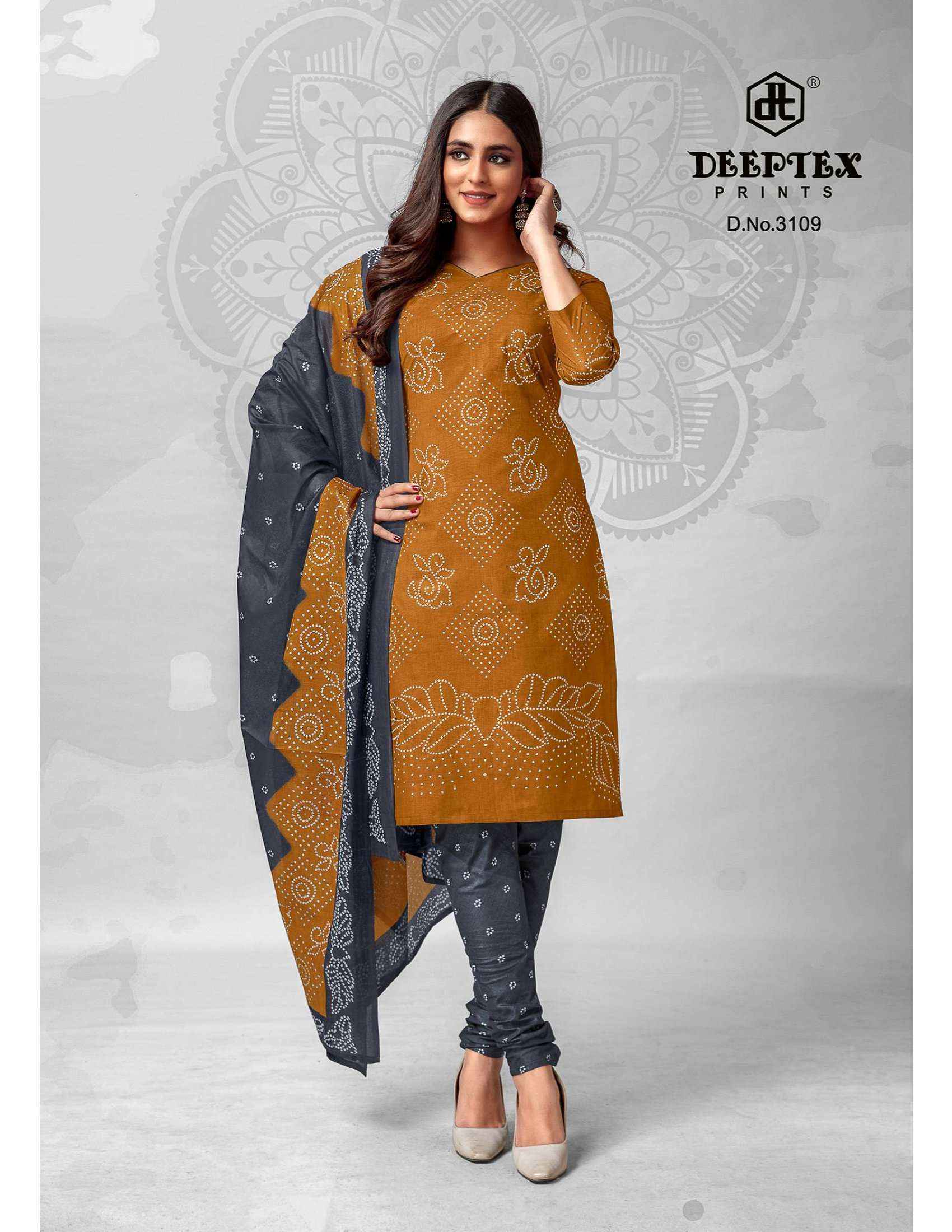 Deeptex Classic Chunari Vol 31 Bandhni Cotton Dress Material 16 pcs Catalogue