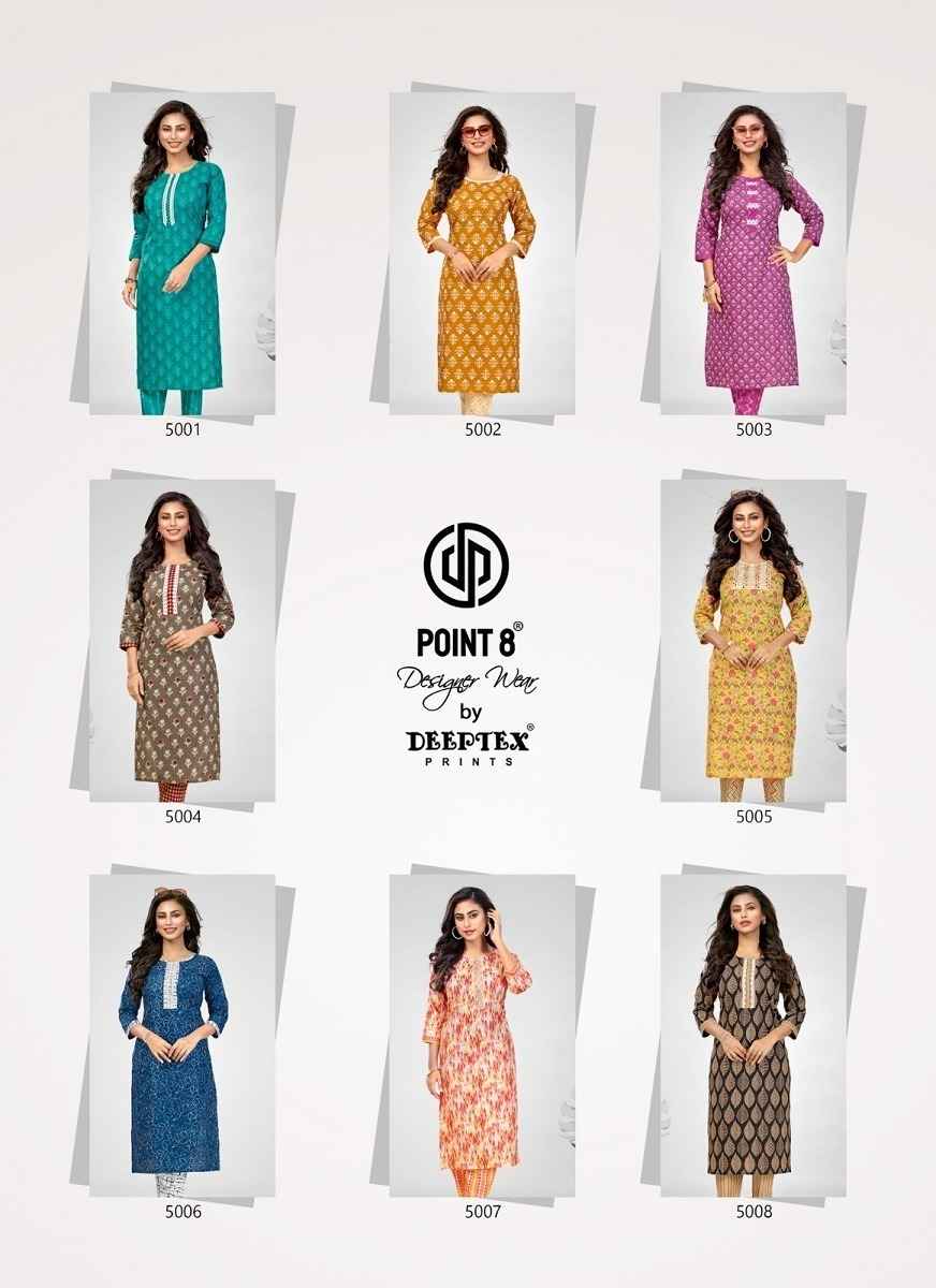 Deeptex Exotic Vol 5 Cotton Kurti With Pant 8 pcs Catalogue