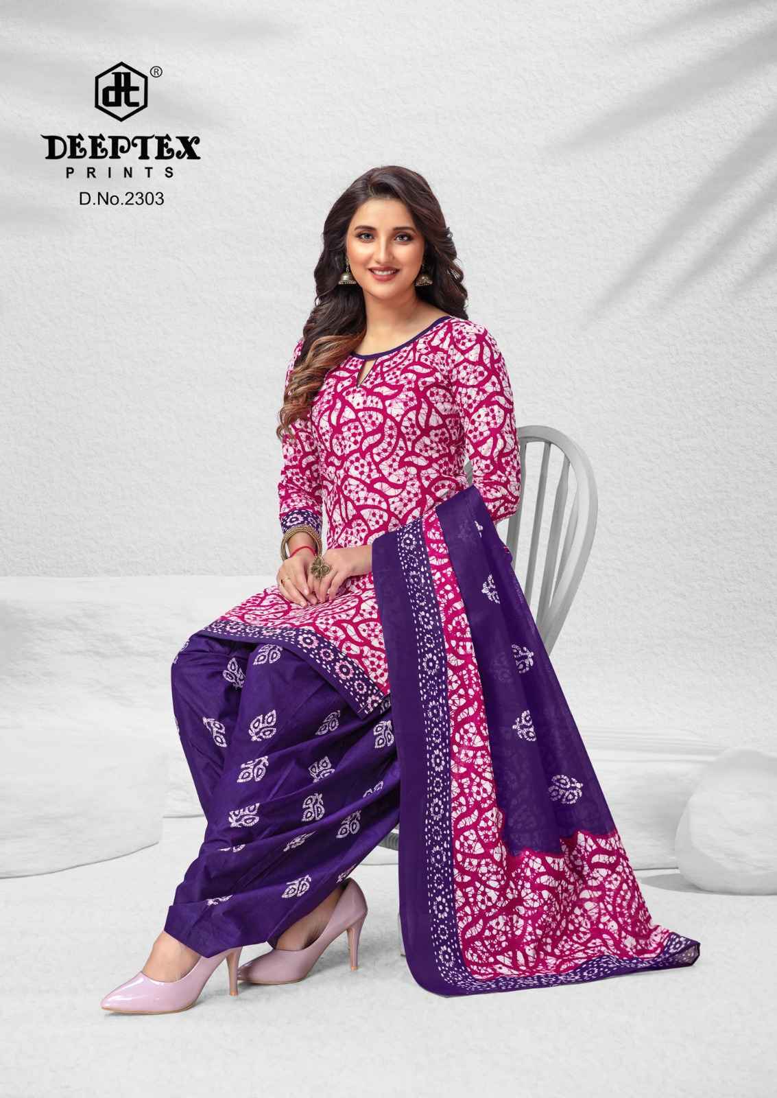 Deeptex Prints Batik Plus Vol 23 Cotton Dress Material 10 pcs Catalogue
