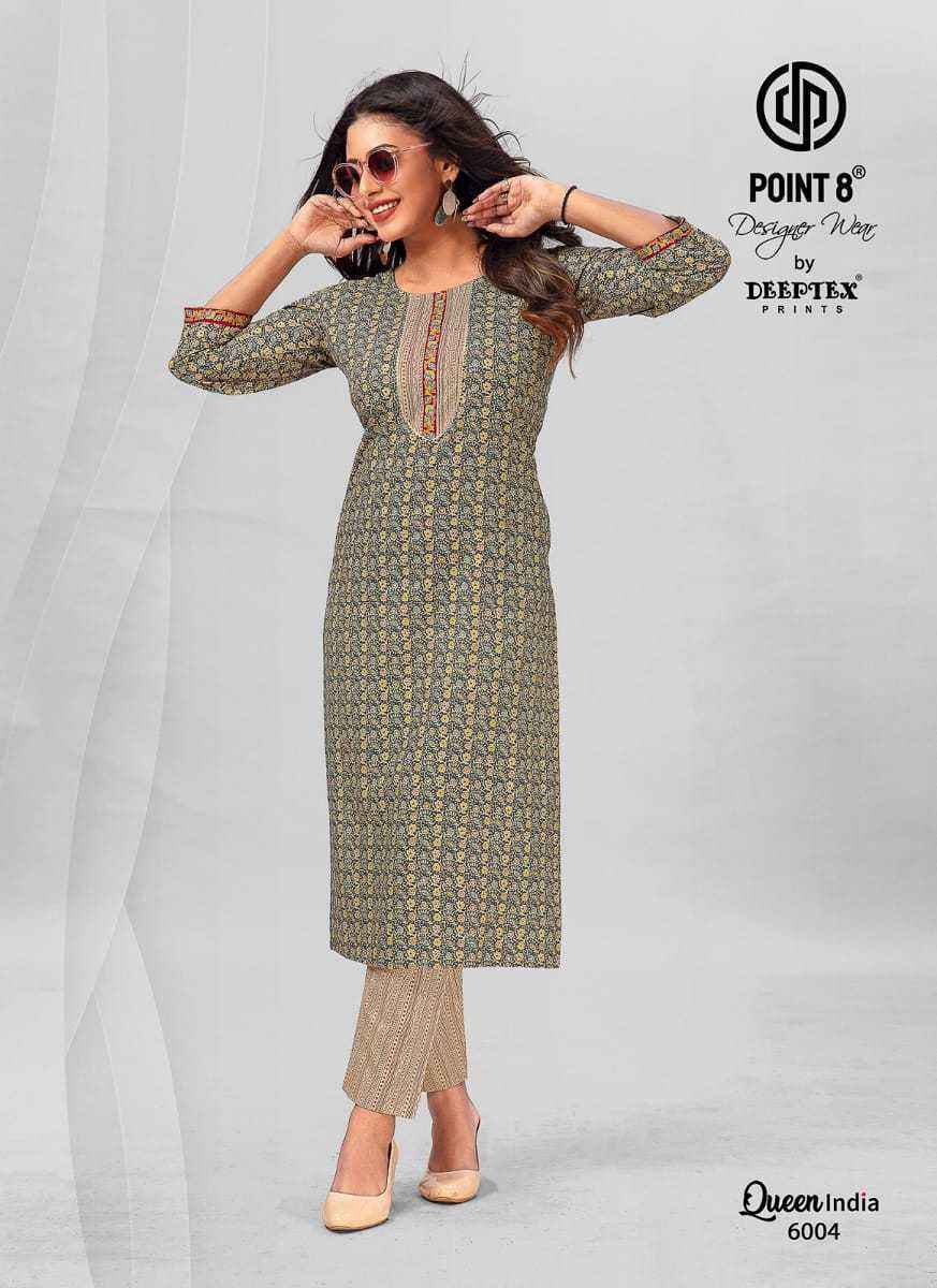 Deeptex Queen India Vol 6 Cotton Kurti With Pant Wholesale Kurtis
