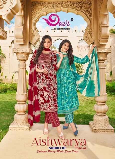 Devi Aishwarya Vol 1 Rayon Kurti Combo 8 pcs Catalogue