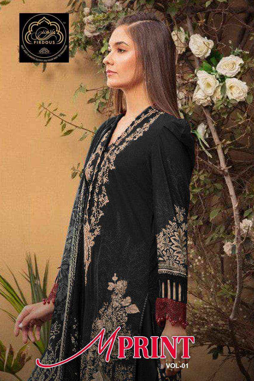 Firdous M Prints Vol 1 Cotton Dress Material 4 pcs Catalogue