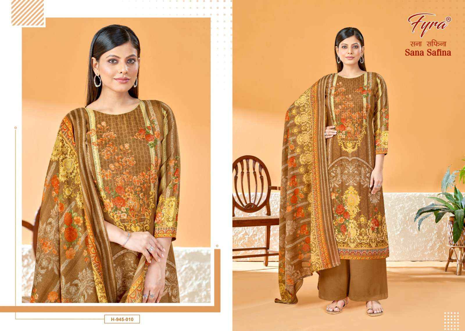 Fyra Designing Hub Sana Safina Soft Cotton Dress Material 10 pcs Catalogue