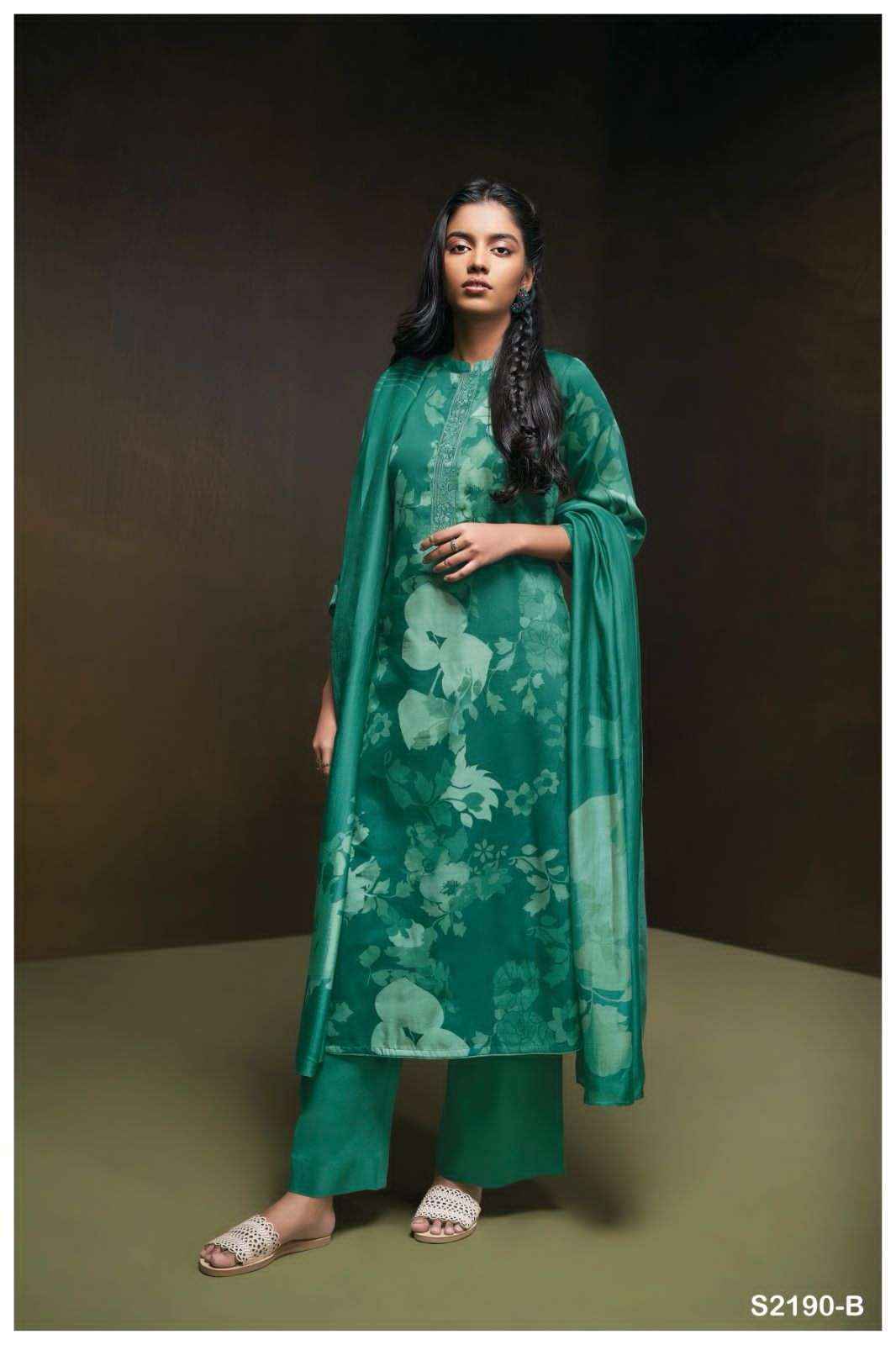 Ganga Finn 2190 Cotton Dress Material 4 pcs Catalogue