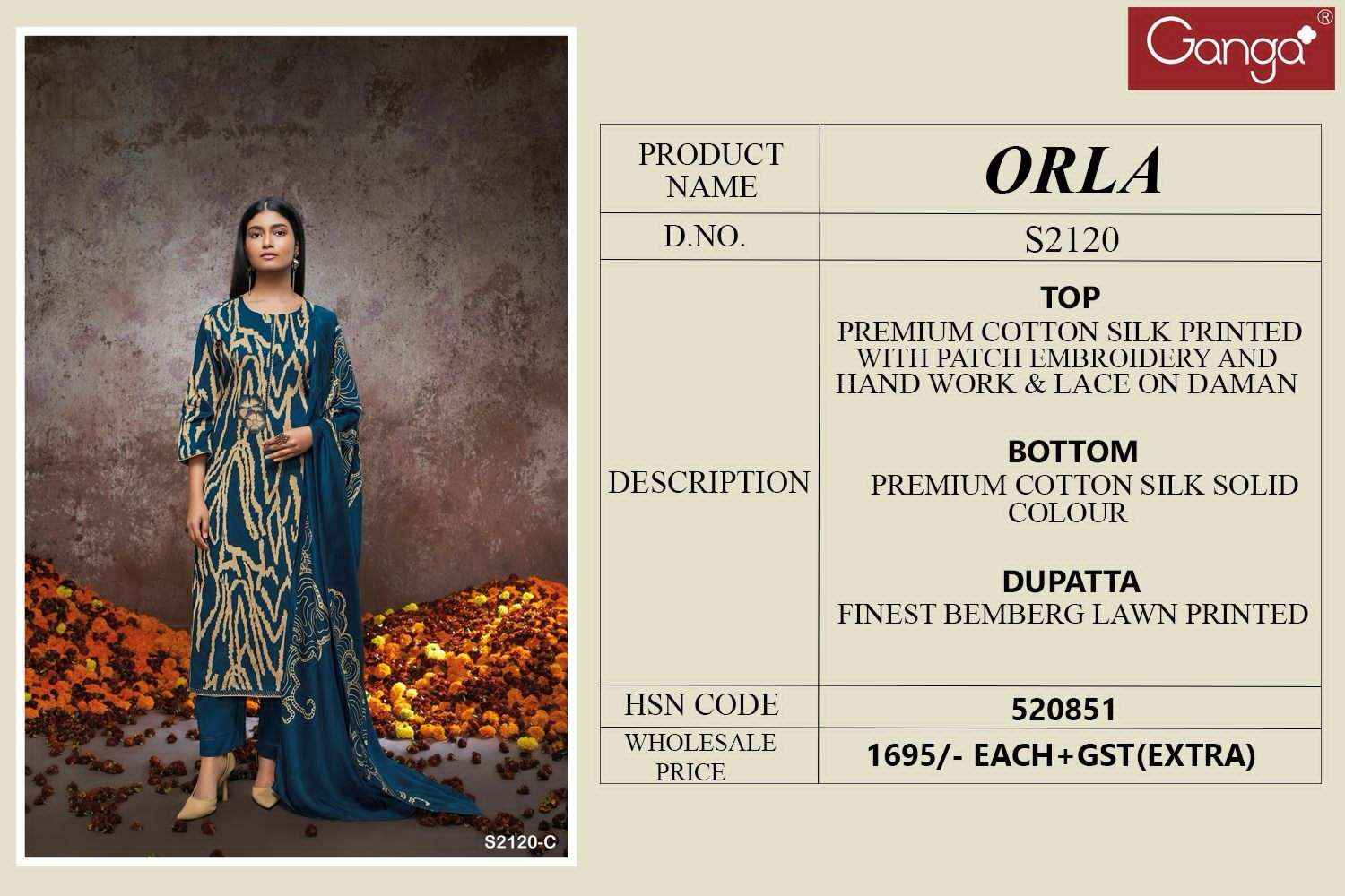 Unisex Dusty Blue & Yellow | Digital Printed Unstitched Tussar Silk Ku –  Fabric Pandit