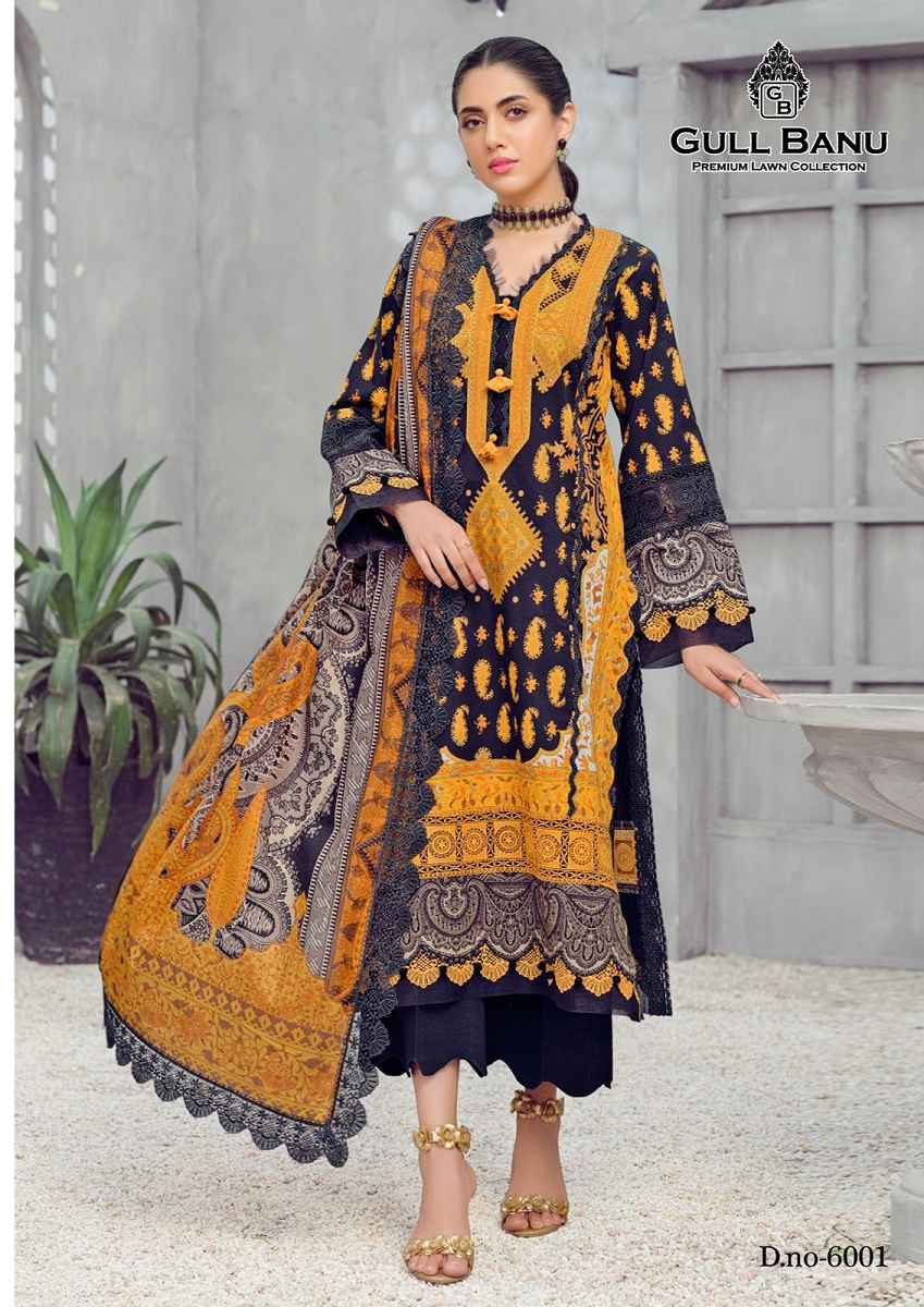 Gull Aahmed Gull Banu Vol 6 Lawn Cotton Dress Material 6 pcs Catalogue