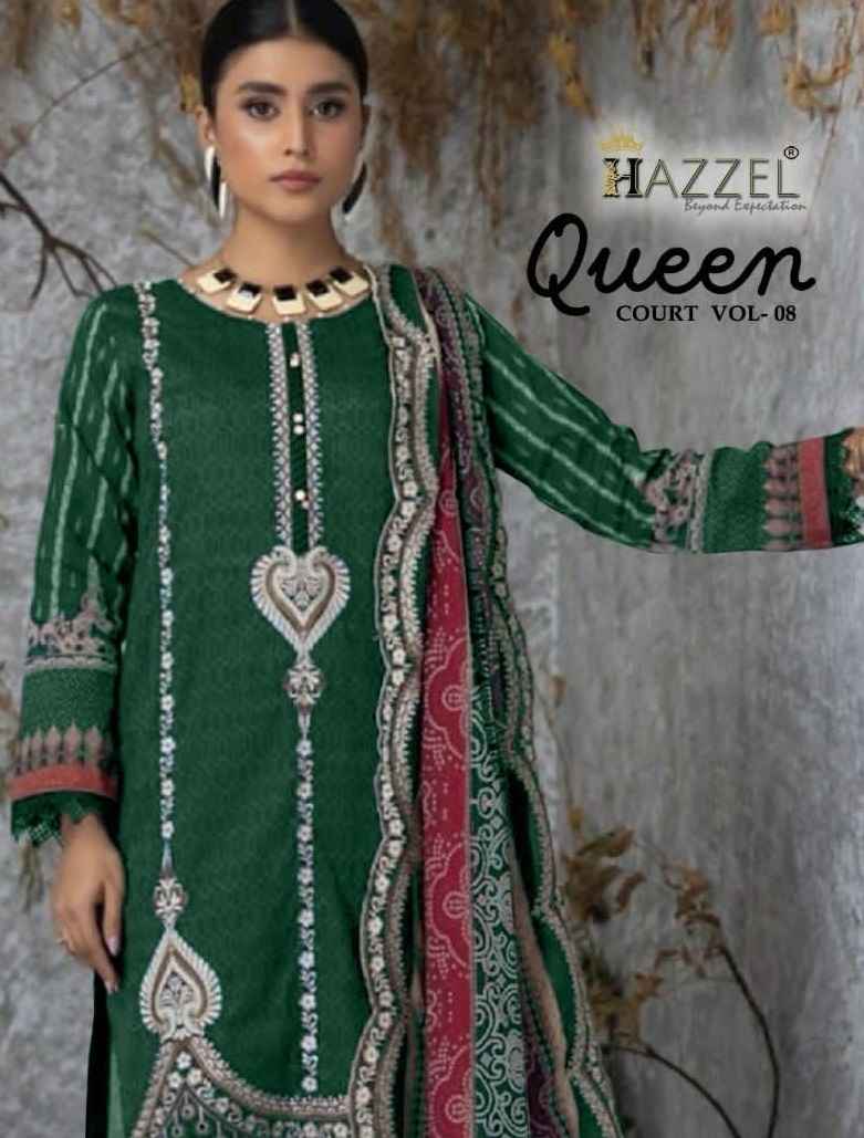 Hazzel Best Of Queens Court Vol 8 Cotton Dress Material 5 pcs Catalogue