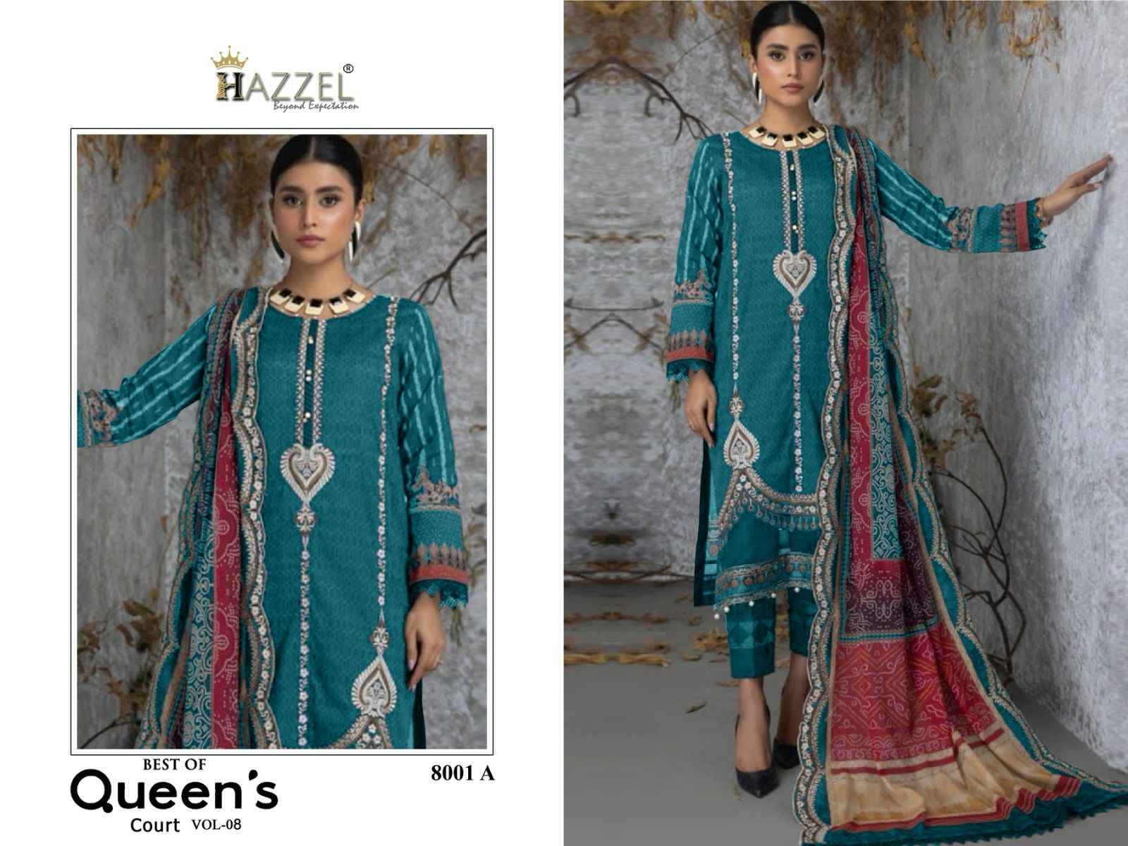 Hazzel Best Of Queens Court Vol 8 Cotton Dress Material 5 pcs Catalogue