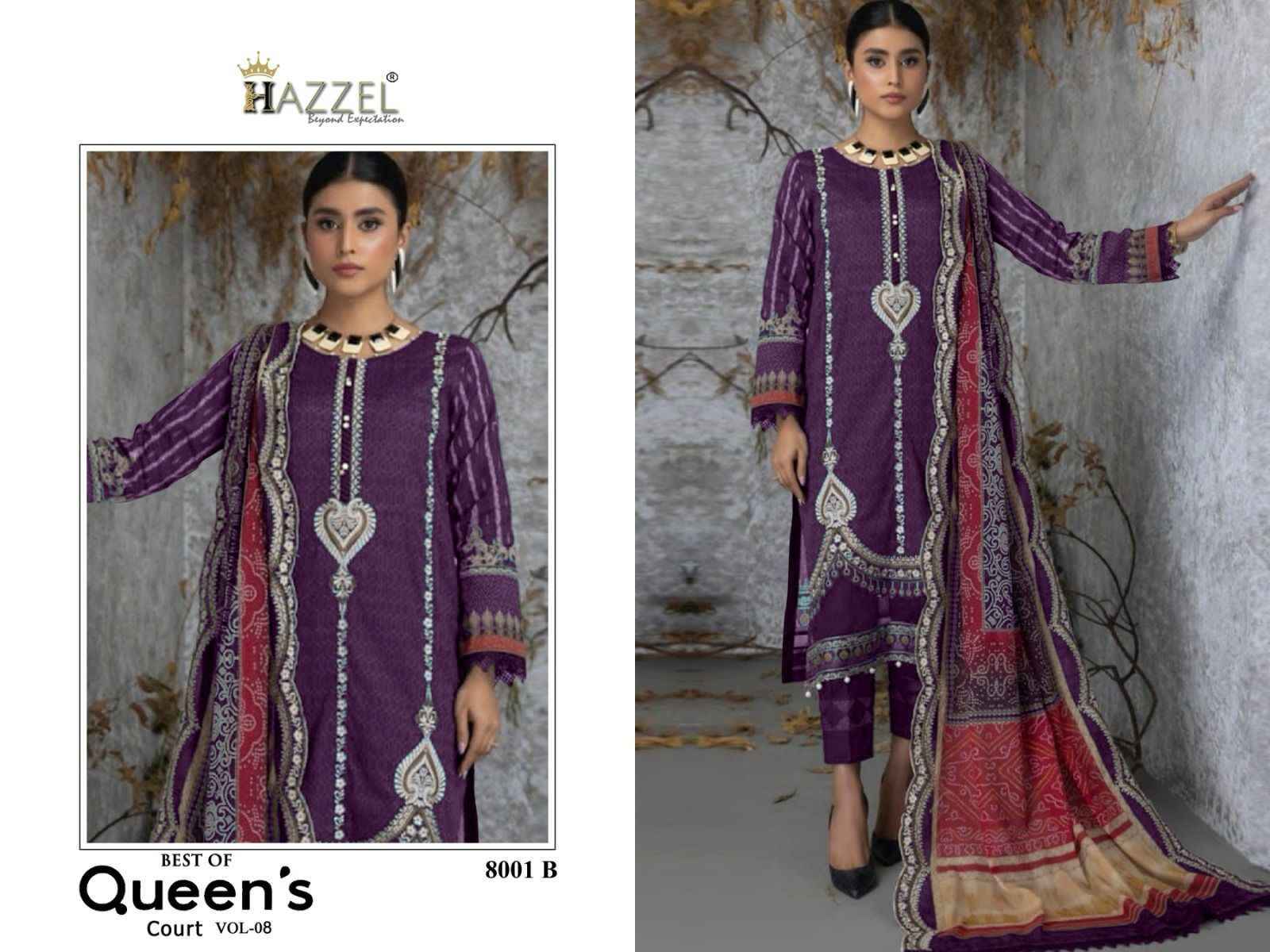 Hazzel Best Of Queens Court Vol 8 Cotton Dress Material 5 pcs Catalogue