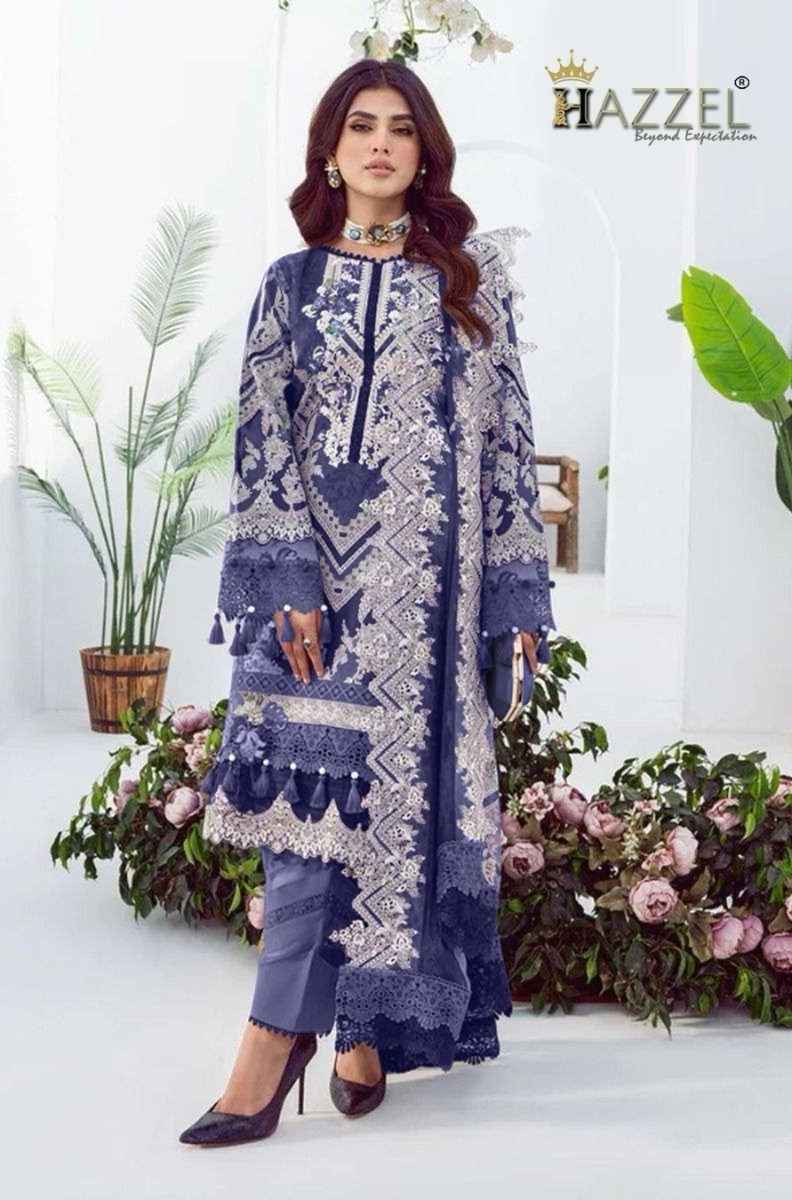 Hazzel Needle Wonder Lawn Collection 066 Cotton Dress Material 3 pcs Catalogue