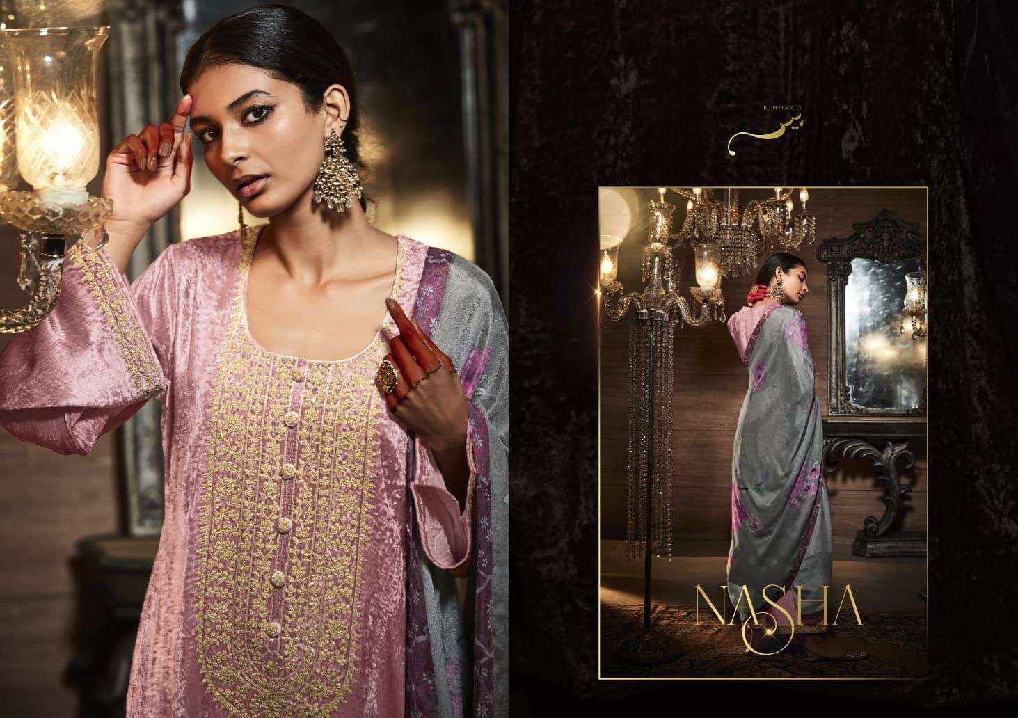 Heer Nasha Velvet Dress Material 8 pcs Catalogue