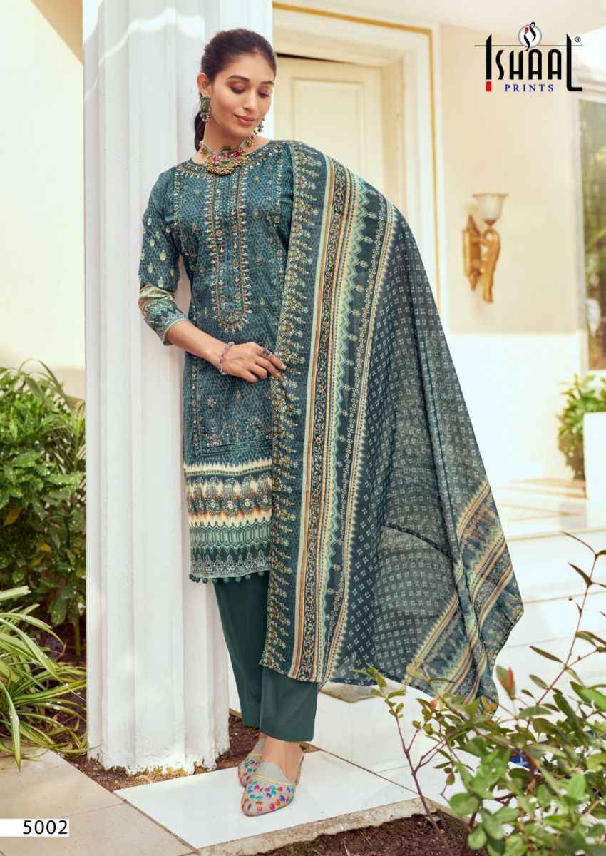 Ishaal Embroidered Vol 5 Lawn Dress Material 10 pcs Catalogue