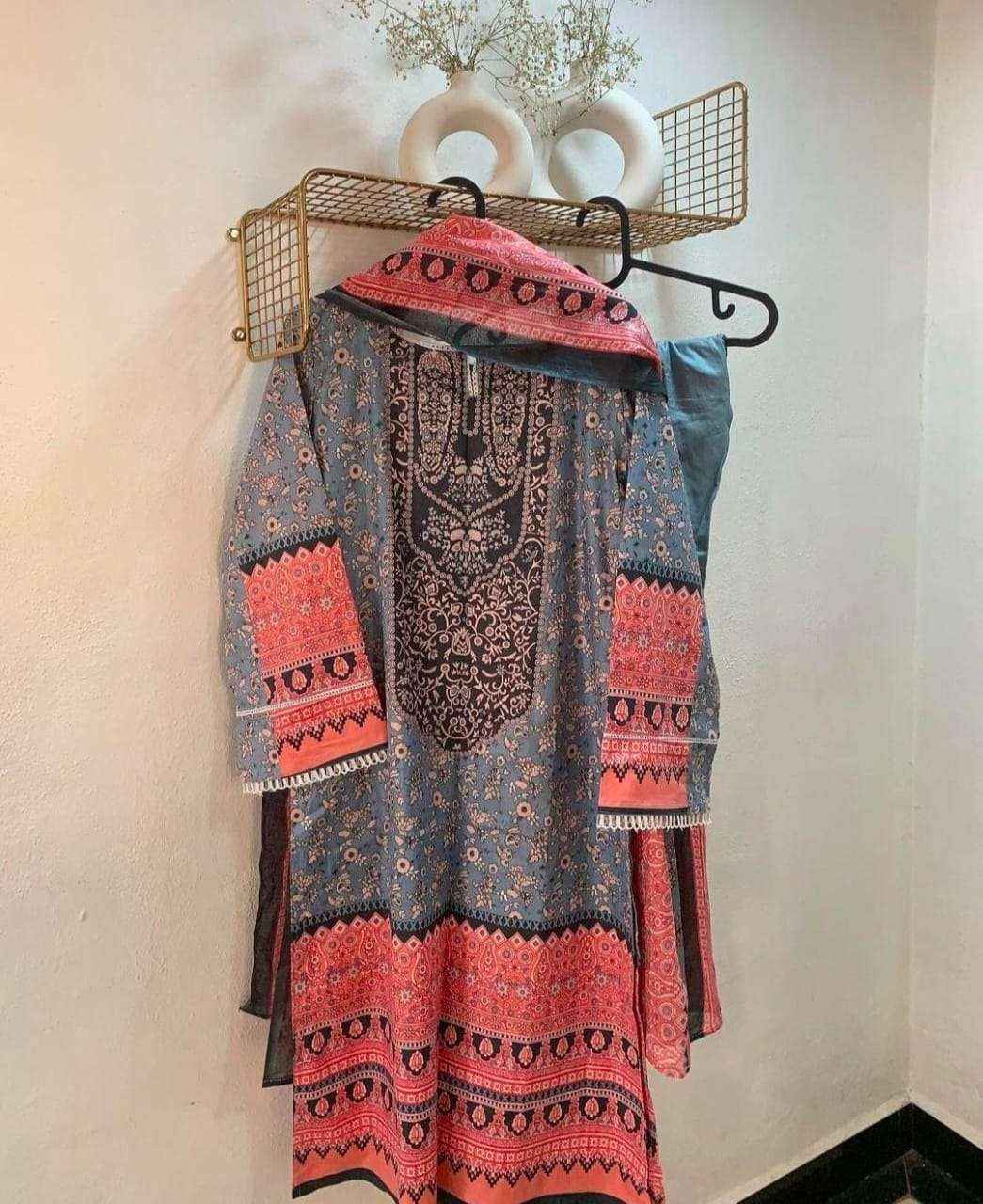 Jade Bin Saeed Heavy Cotton Luxury Collection Vol 3 Readymade Lawn Cotton Dress 6 pcs