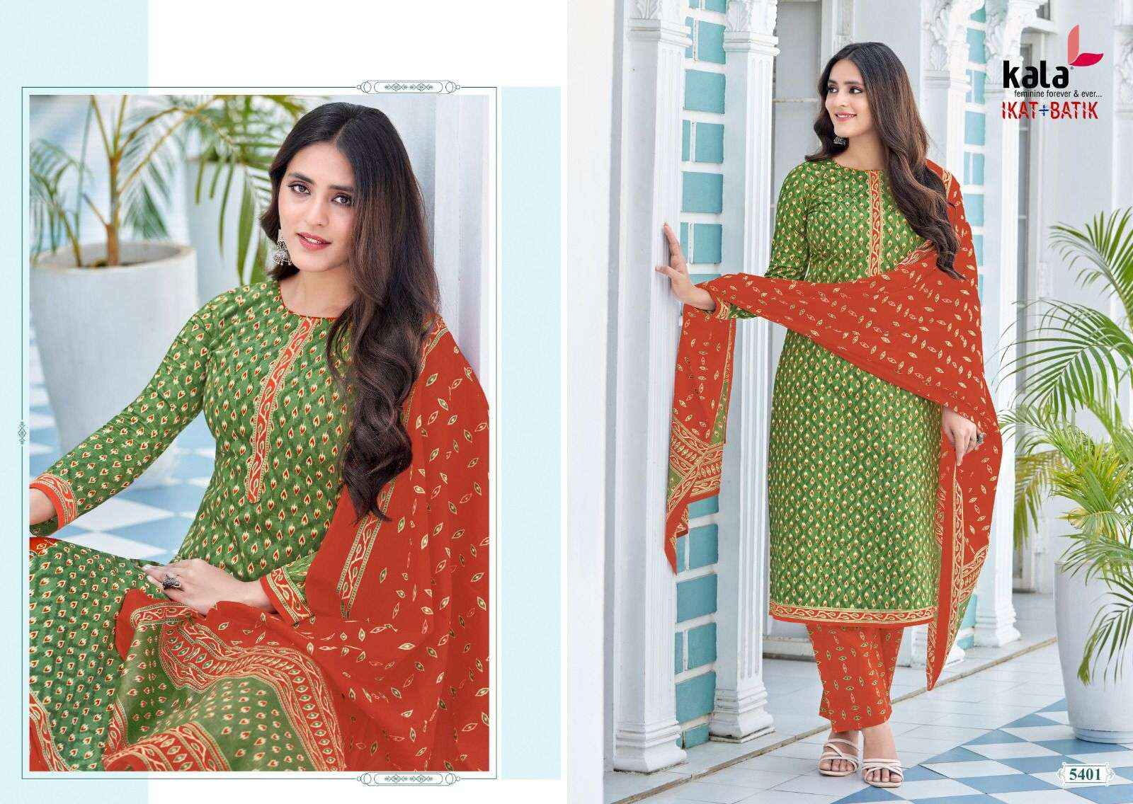 Kala Fashion Batik Plus Ikkat Vol 1 Cotton Dress Material 12 pcs Catalogue