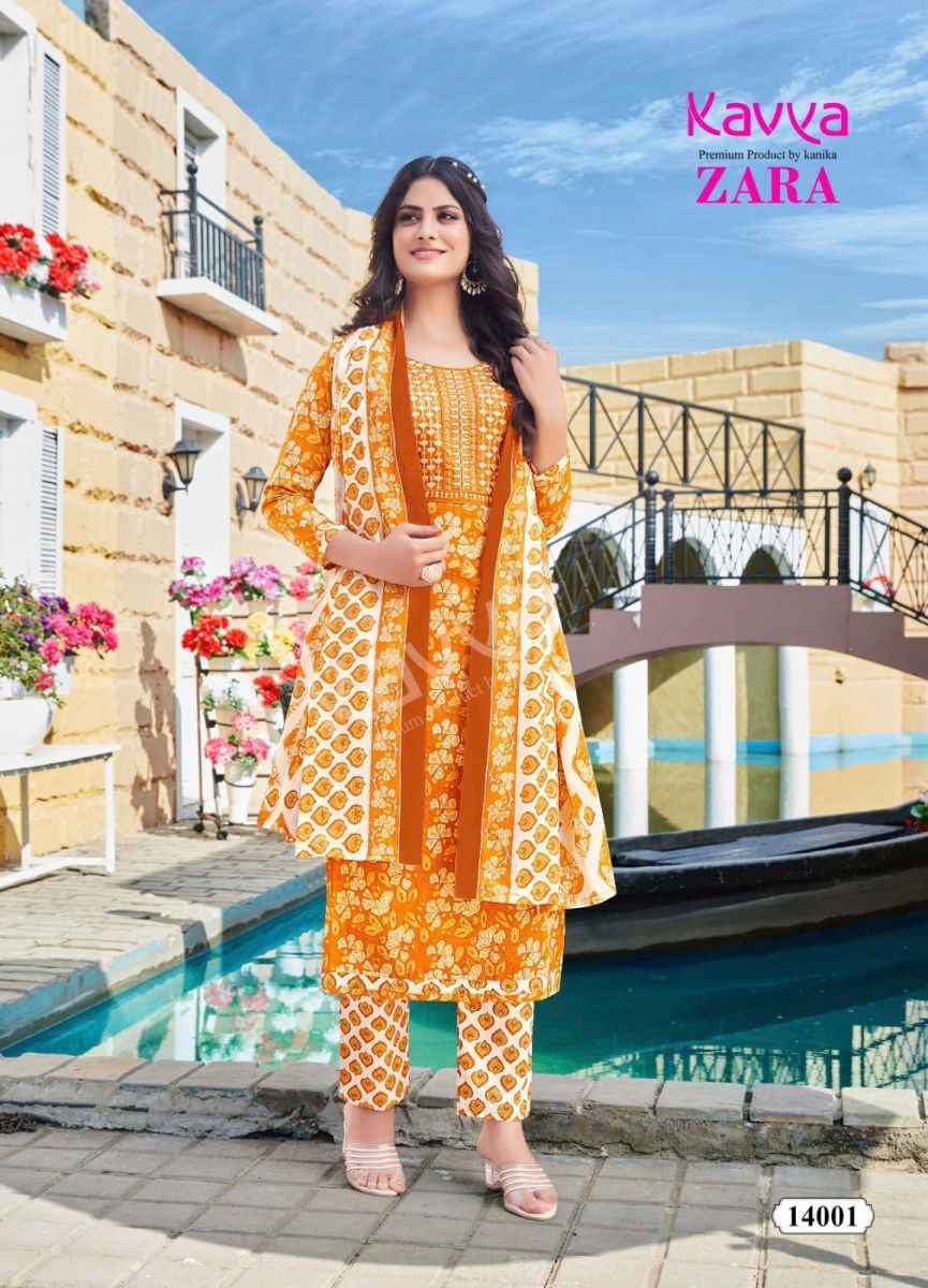 Kavya Zara Vol 14 Readymade Cotton Dress 10 pcs Catalogue