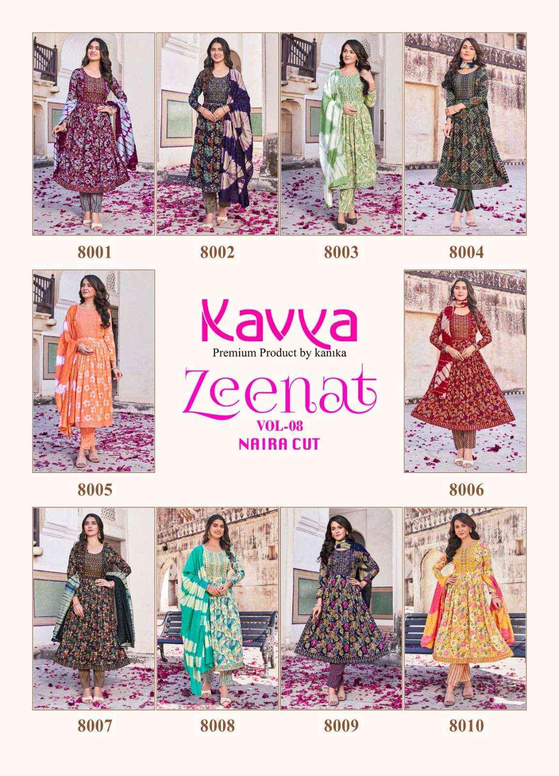 Kavya Zeenat Vol 8 Capsule Kurti Combo 10 pcs Catalogue
