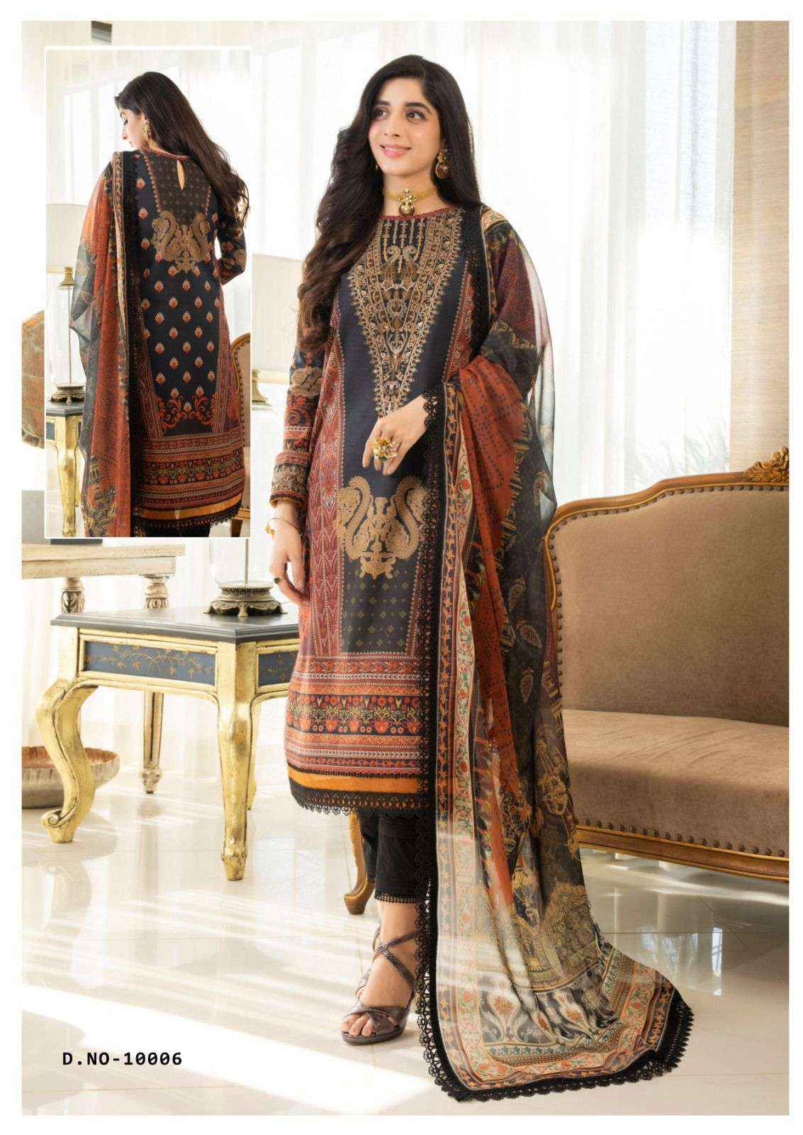 Keval Fab Zara Ali Firdous Vol 10 Readymade Cotton Dress 6 pcs Catalogue