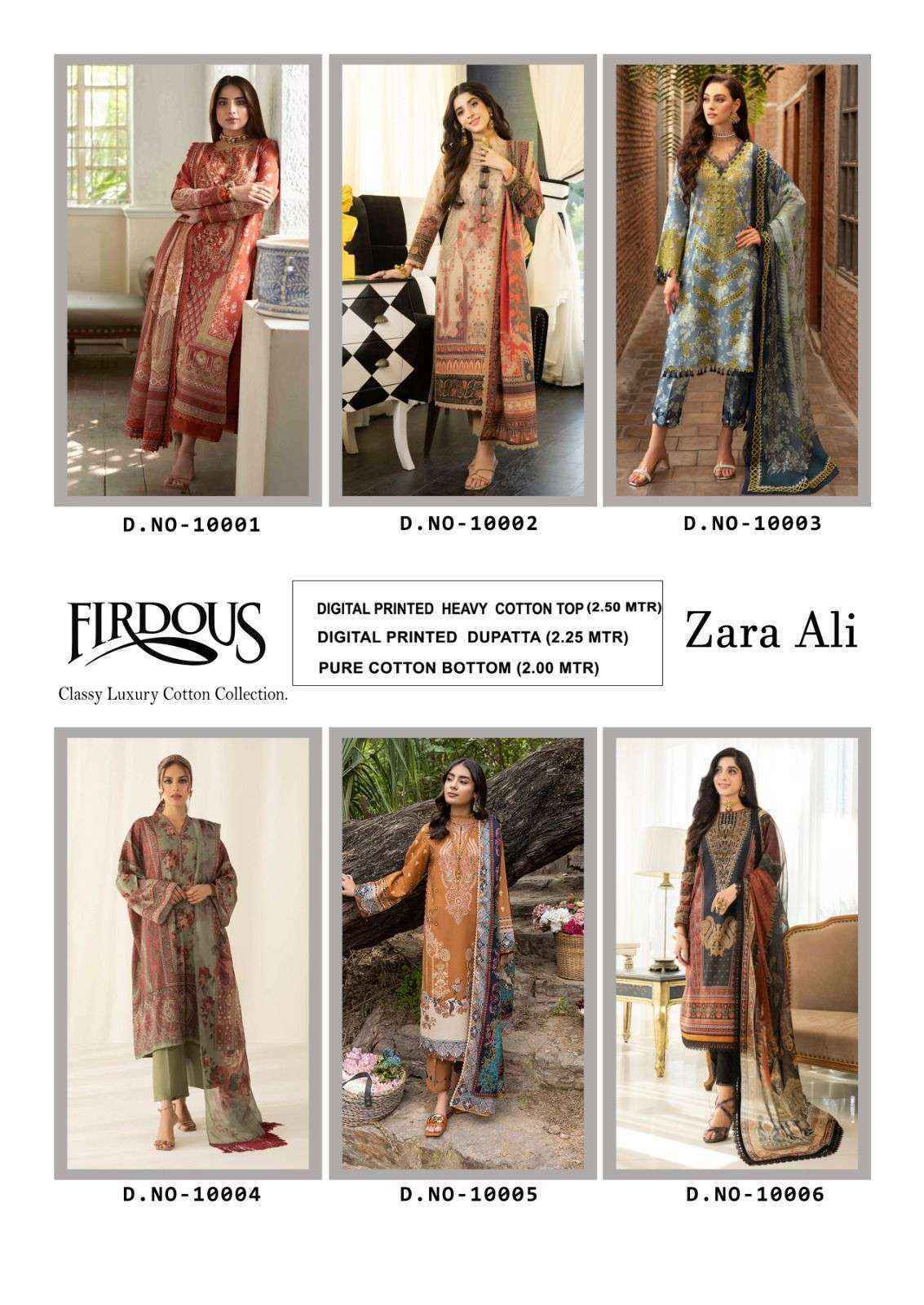 Keval Fab Zara Ali Firdous Vol 10 Readymade Cotton Dress 6 pcs Catalogue