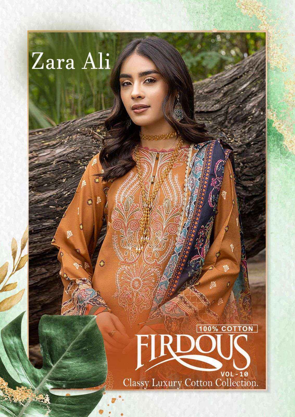 Keval Fab Zara Ali Firdous Vol 10 Readymade Cotton Dress 6 pcs Catalogue