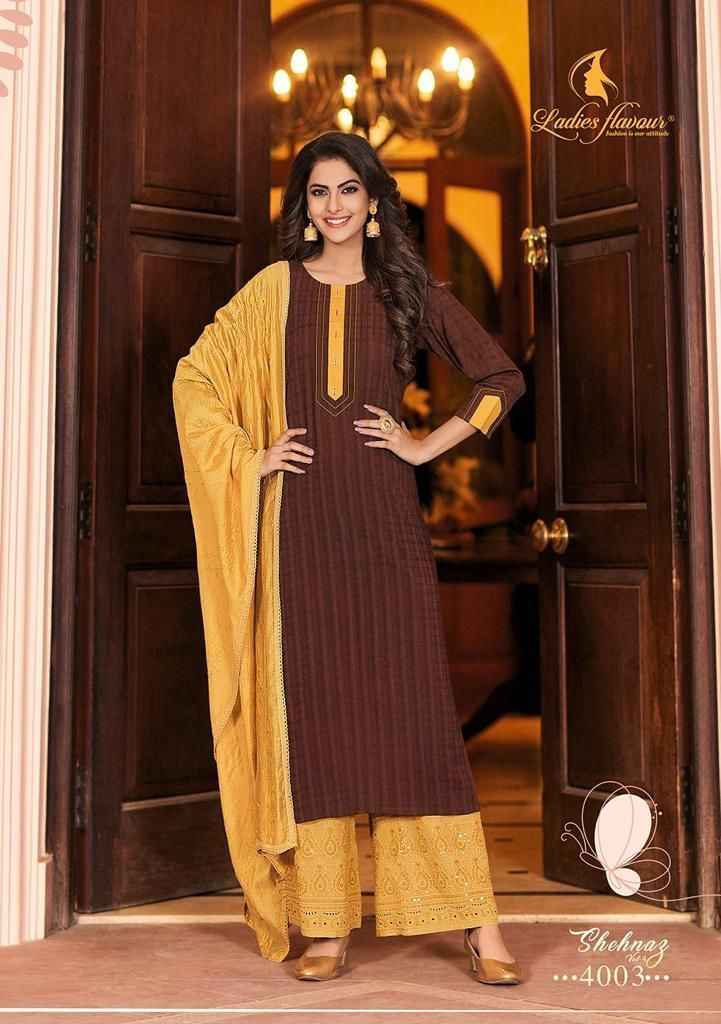 Ladies Flavour Shehnaz Vol 4 Rayon Kurti Combo 4 pcs Catalogue