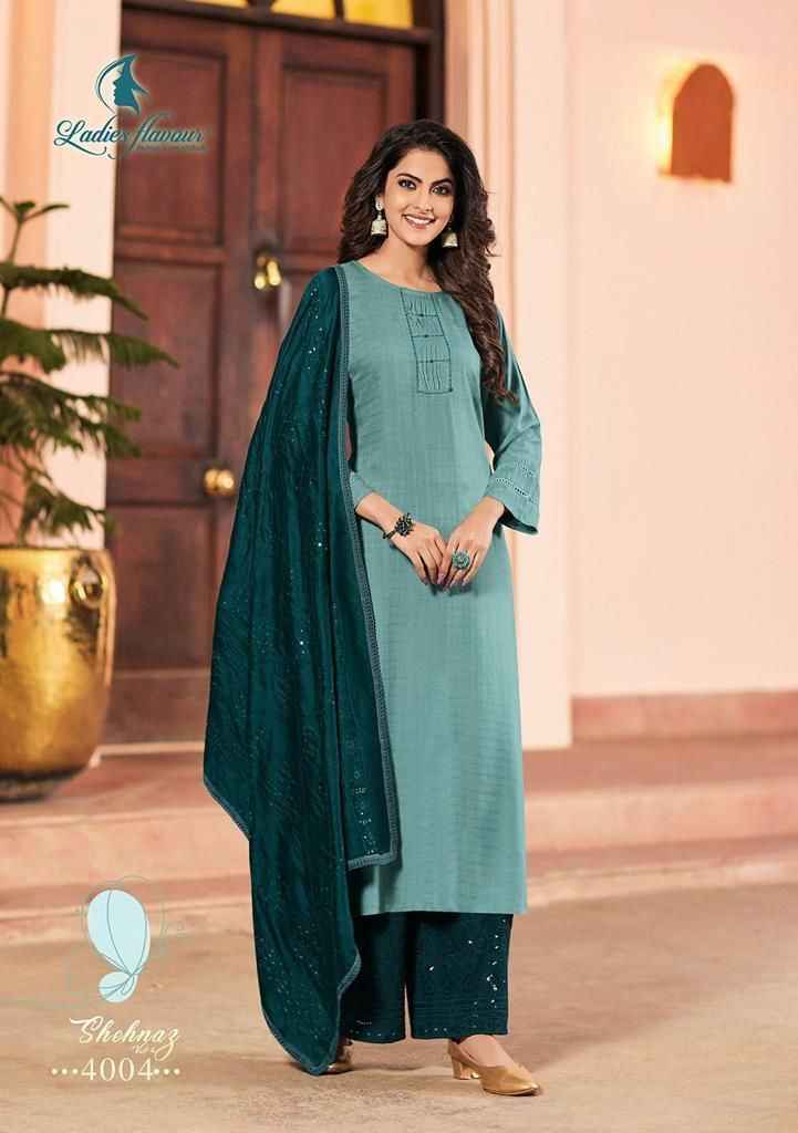 Ladies Flavour Shehnaz Vol 4 Rayon Kurti Combo 4 pcs Catalogue