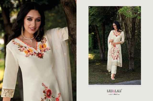 Lily & Lali Manyata Readymade Chanderi Silk Dress 6 pcs Catalogue