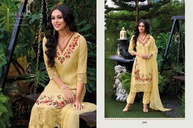 Lily & Lali Manyata Readymade Chanderi Silk Dress 6 pcs Catalogue