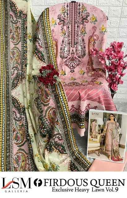 LSM Galleria Foirdous Queen Vol 9 Lawn Dress Material 6 pcs Catalogue