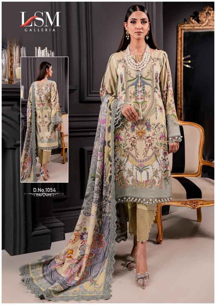 LSM Galleria Parian Dream Vol 6 Lawn Cotton Dress Material 6 pcs Catalogue