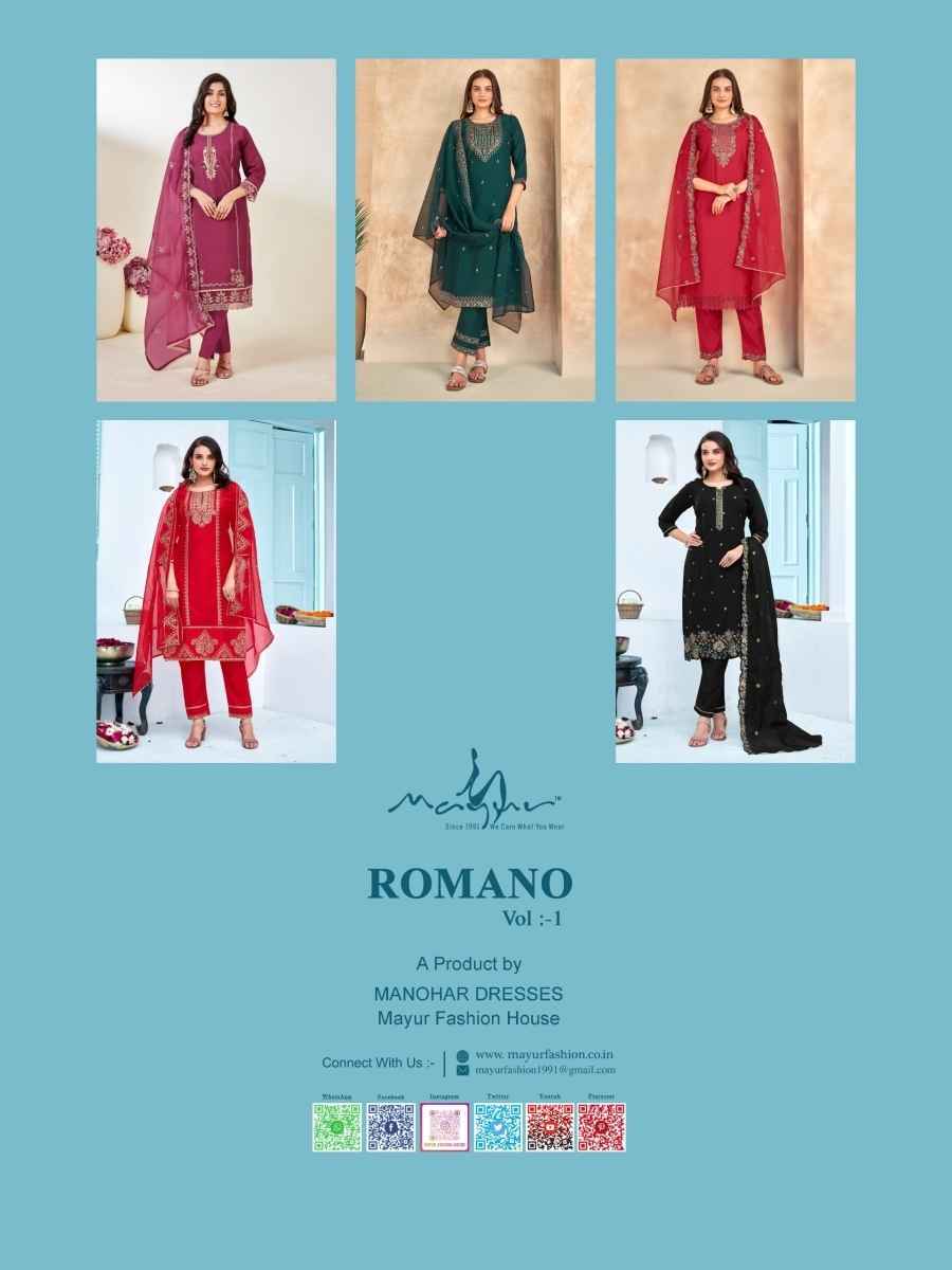 Mayur Romano Vol 1 Roman Silk Kurti Combo 5 pcs Catalogue