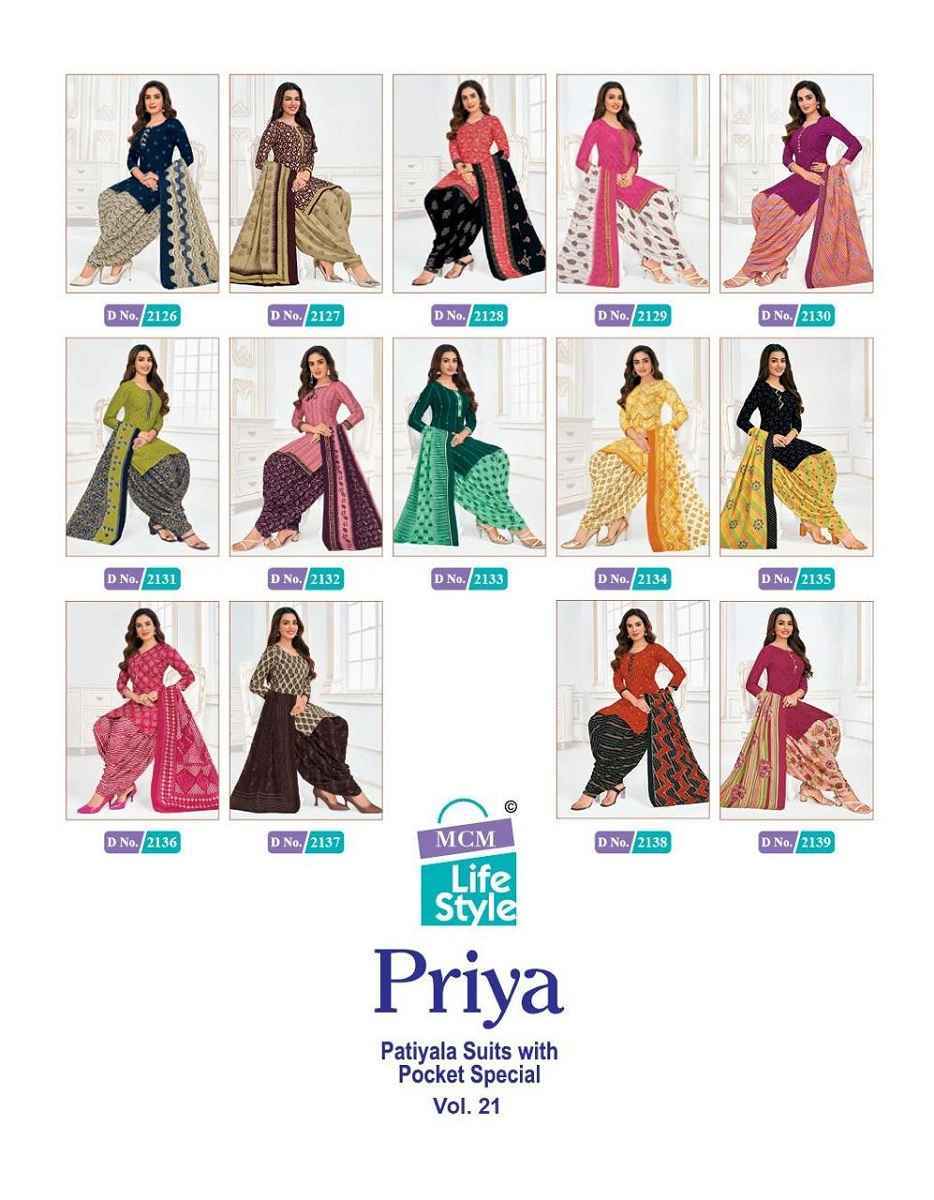 MCM Lifestyle Priya Vol 21 Cotton Dress Material 32 pcs Catalogue