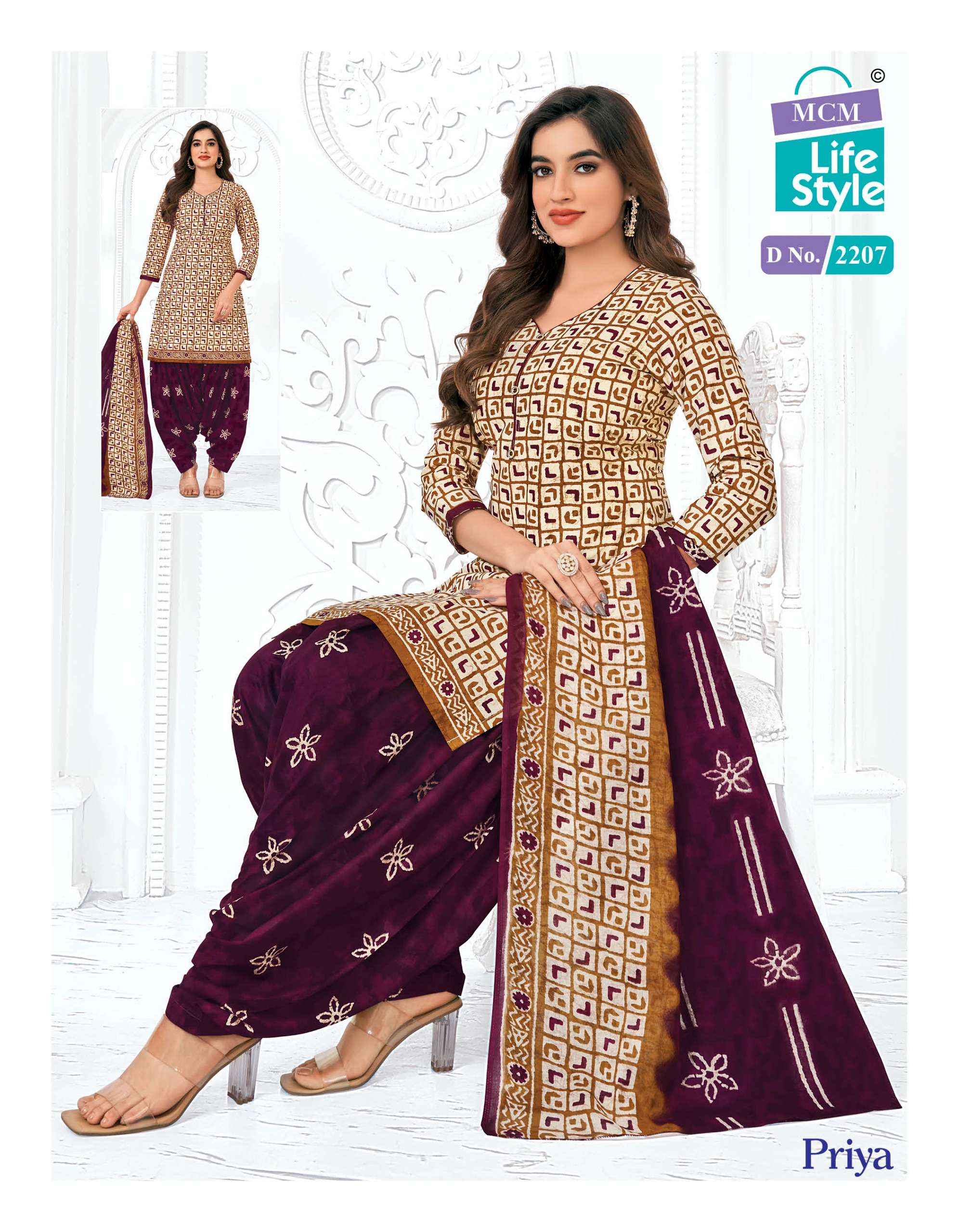 MCM Lifestyle Priya Vol 22 Cambric Cotton Dress Material 36 pcs Catalogue