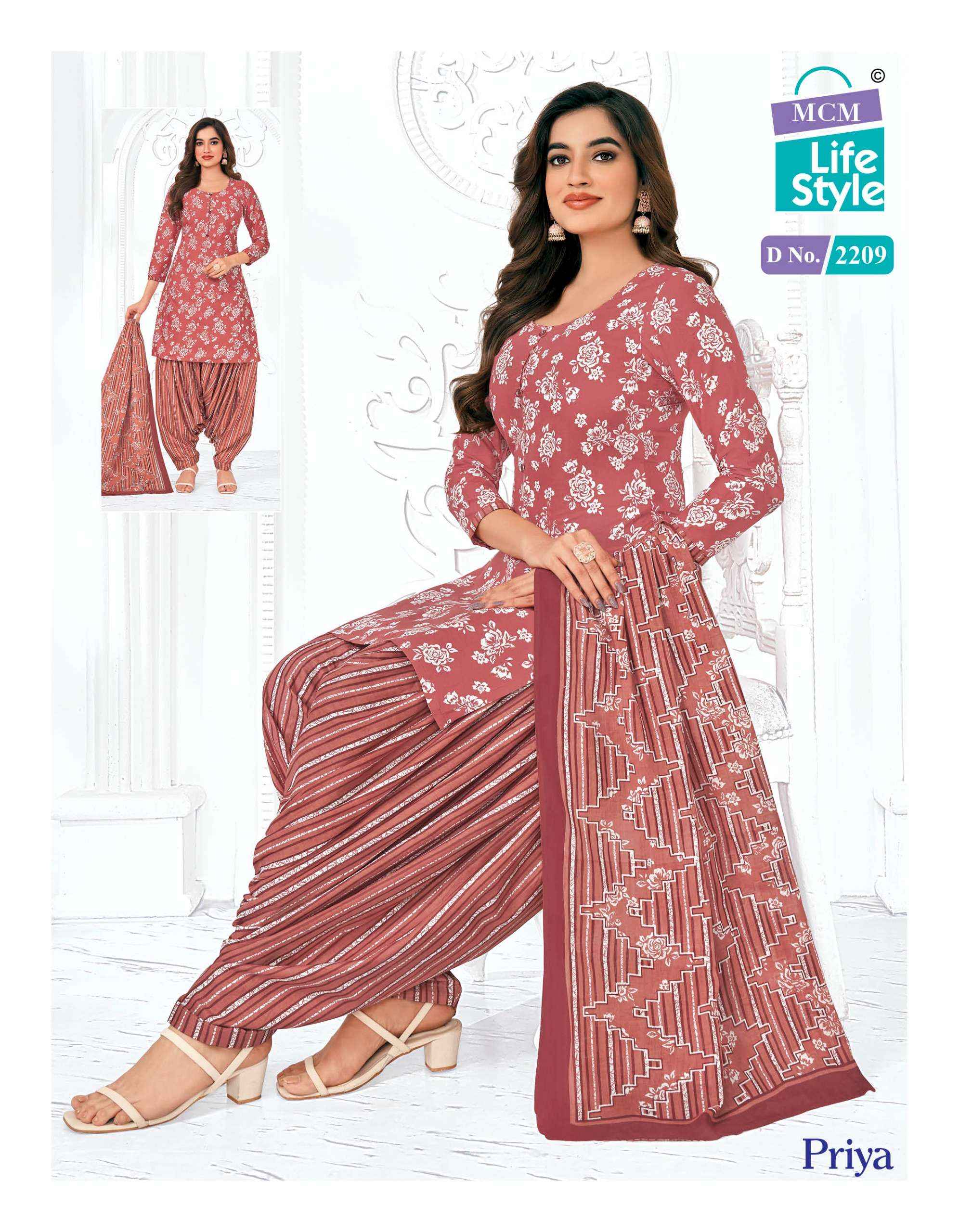 MCM Lifestyle Priya Vol 22 Cambric Cotton Dress Material 36 pcs Catalogue