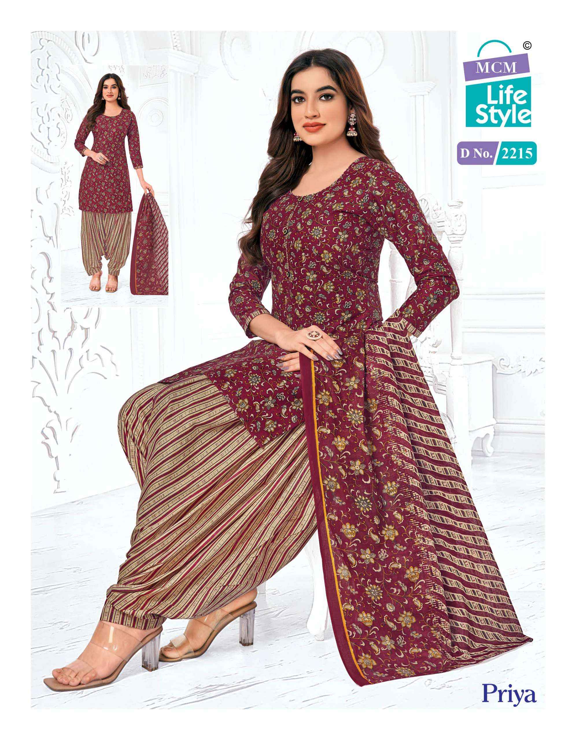 MCM Lifestyle Priya Vol 22 Cambric Cotton Dress Material 36 pcs Catalogue