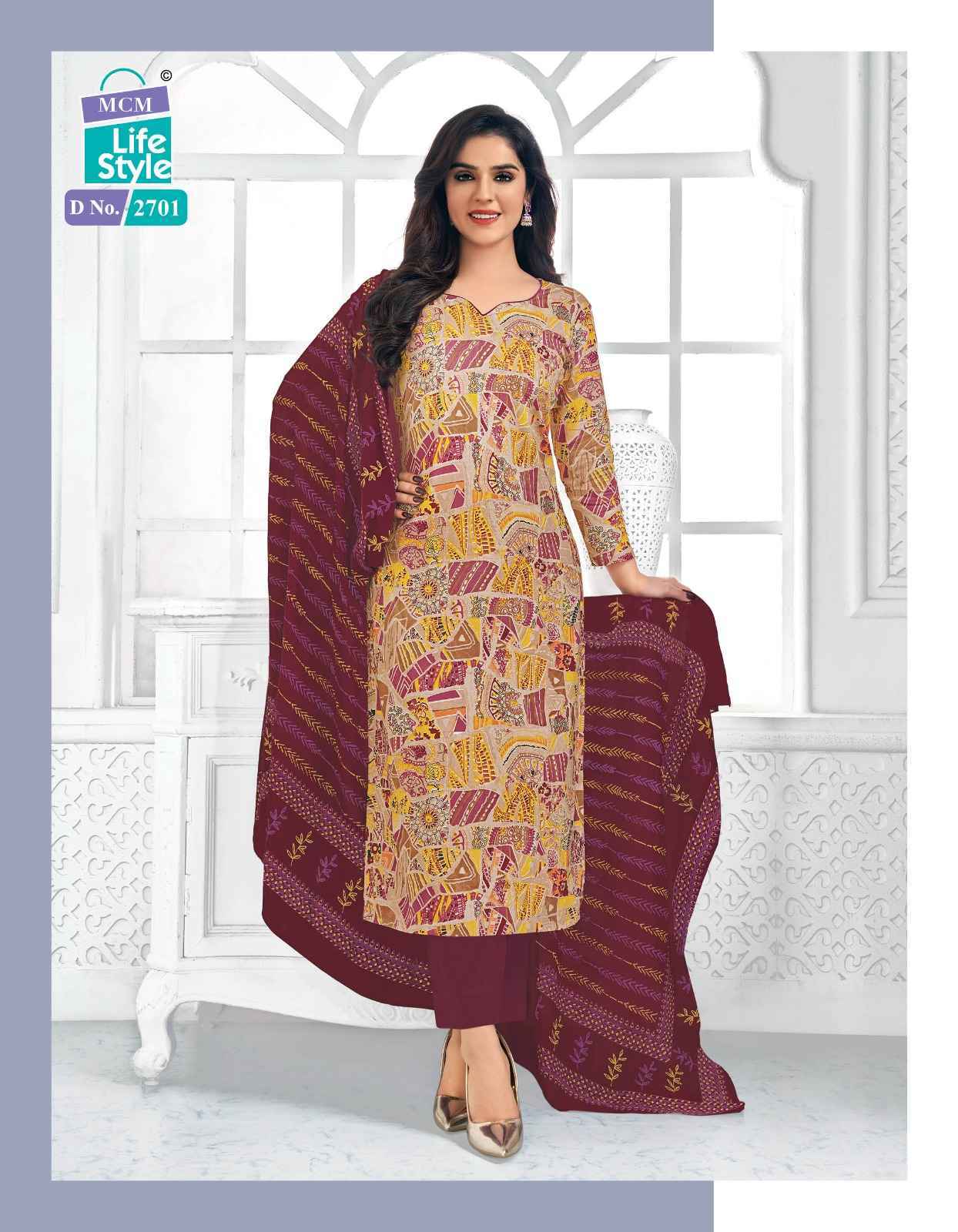 MCM Lifestyle Priyalaxmi Vol 27 Cotton Dress Material 24 pcs Catalogue